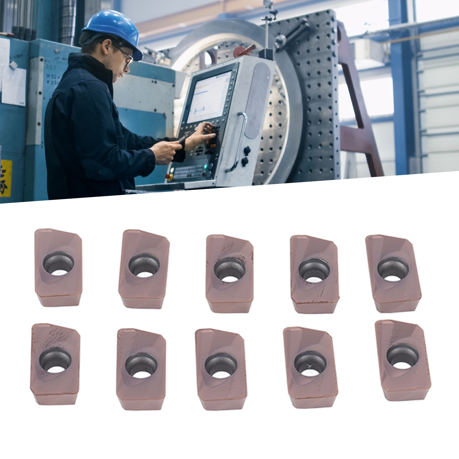 10 Cnc-dreheinsätze, Cnc-schneidwerkzeuge, Bronzebeschichtete Hartmetall-cnc-einsätze Apmt1135pder-h2