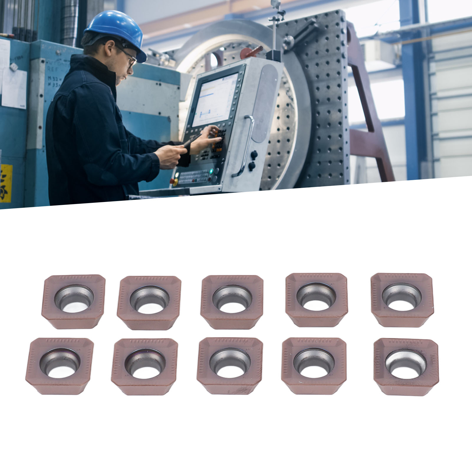 10 Dreheinsätze, Cnc-schneidwerkzeuge, Bronzebeschichtete Hartmetall-cnc-einsätze Sekt1204