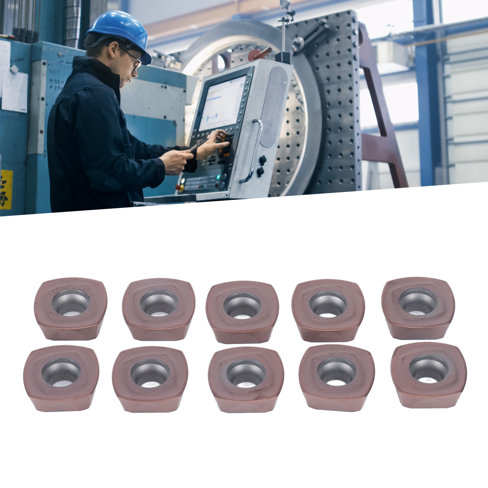 10 Cnc-dreheinsätze, Cnc-schneidwerkzeuge, Bronzebeschichtete Hartmetall-cnc-einsätze Sdmt150512