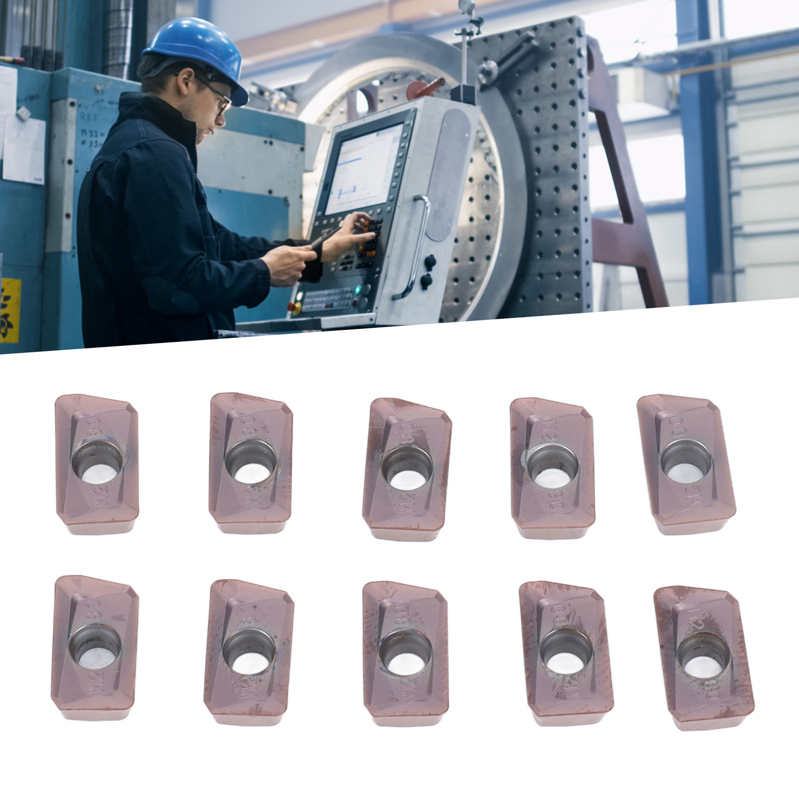 10 Cnc-dreheinsätze, Cnc-schneidwerkzeuge, Bronzebeschichtete Hartmetall-cnc-einsätze Apmt1135pder-m2