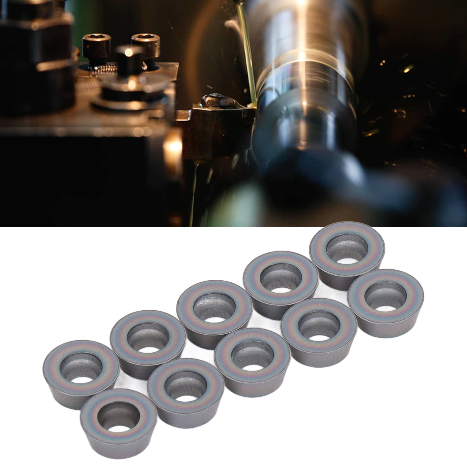 Rdmw1204moe-p Cnc-fräseinsätze Aus Gehärtetem Stahl Mit Siebenfarbiger Hartmetallbeschichtung