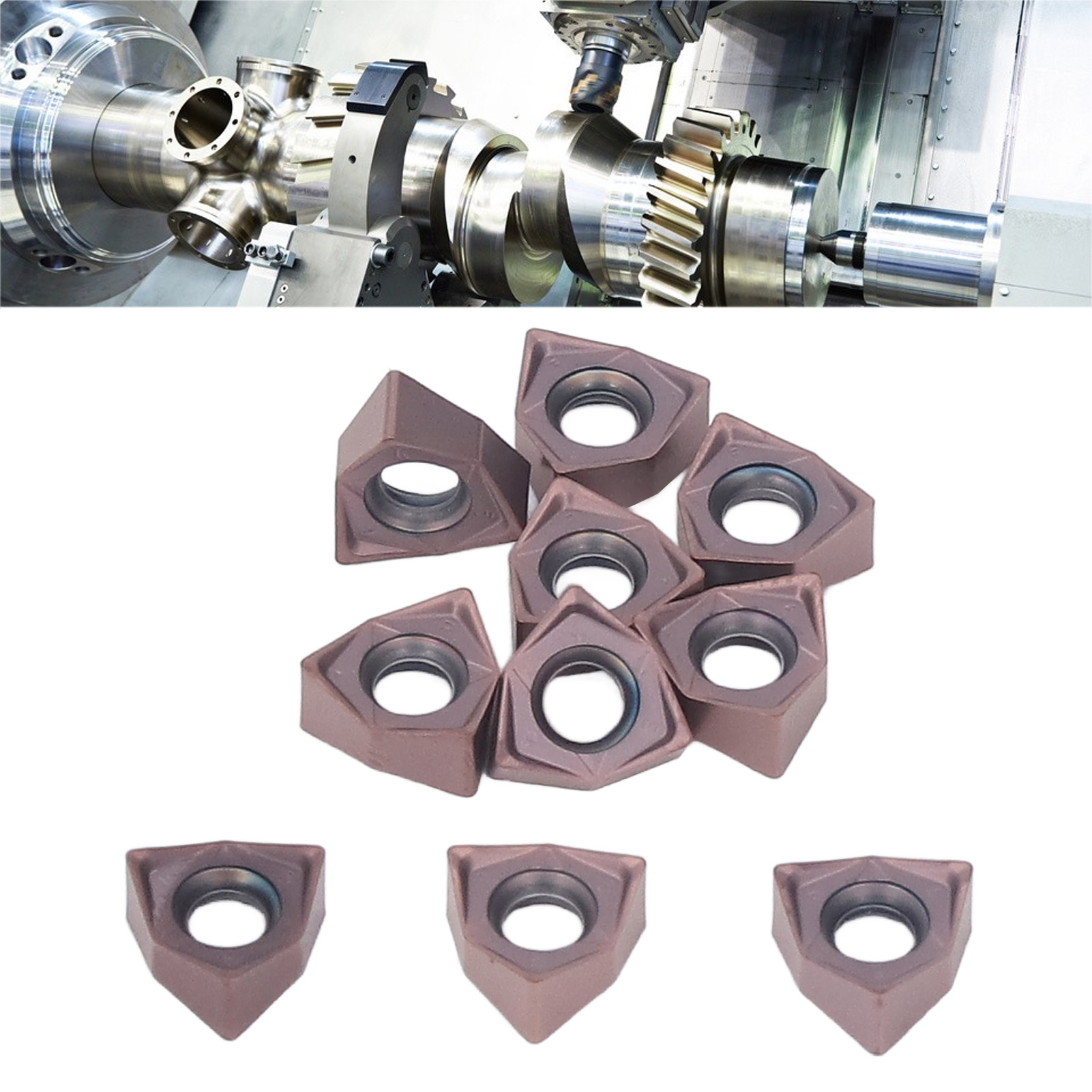 10 Wendeschneidplatten Aus Bronze-hartmetall Wnmu040304-er-r