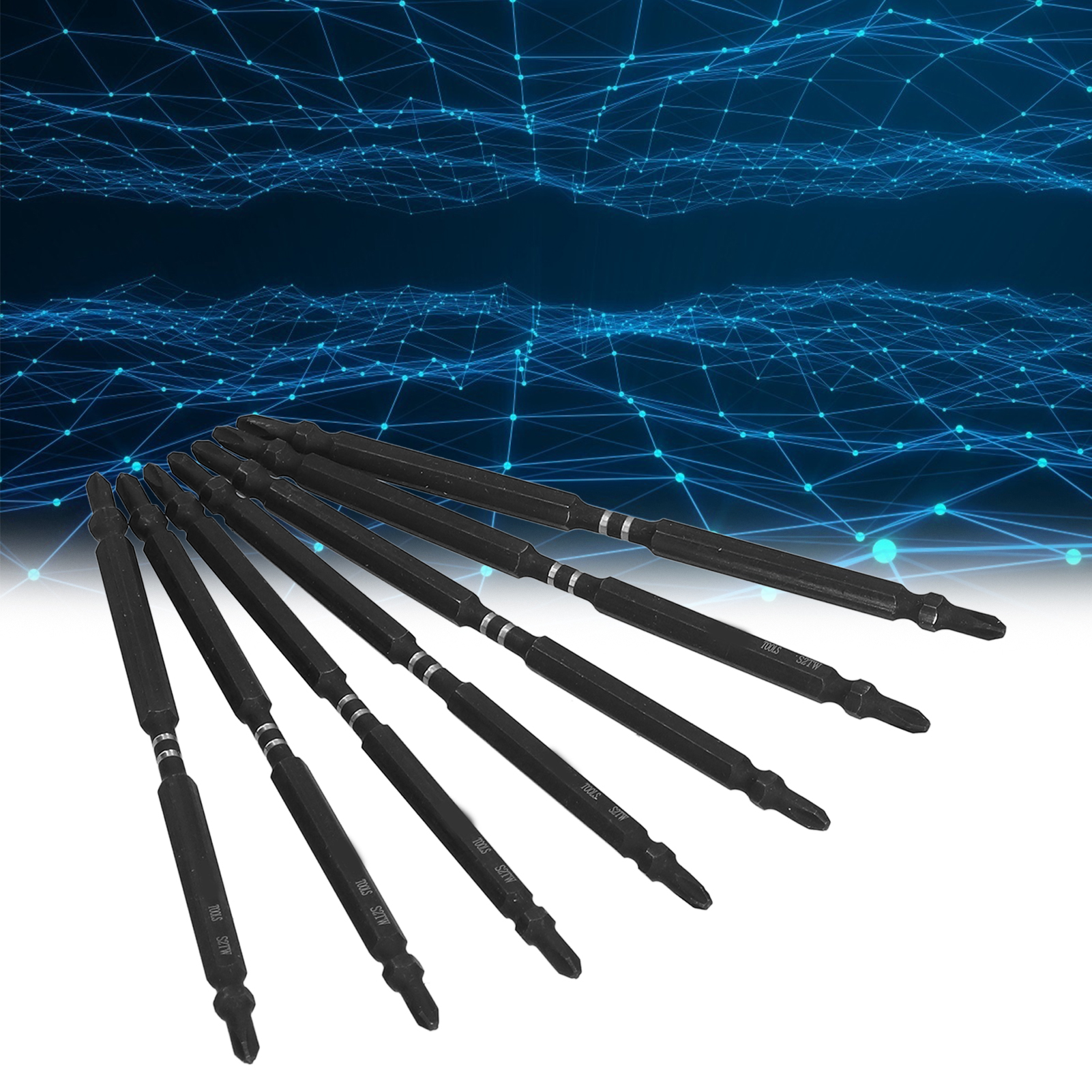 Packung Mit 10 Magnetischen Doppel-phillips-ph2-schraubendreherbits Mit 150 Mm (1/4 Zoll) Sechskantschaft.