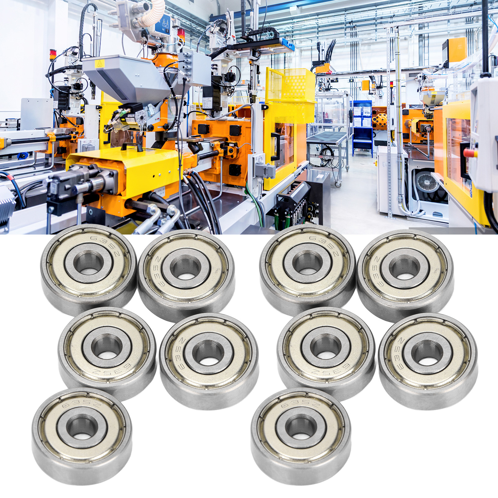 10 Doppelt Abgedichtete Rillenkugellager 635z, 5 Mm X 19 Mm X 6 Mm