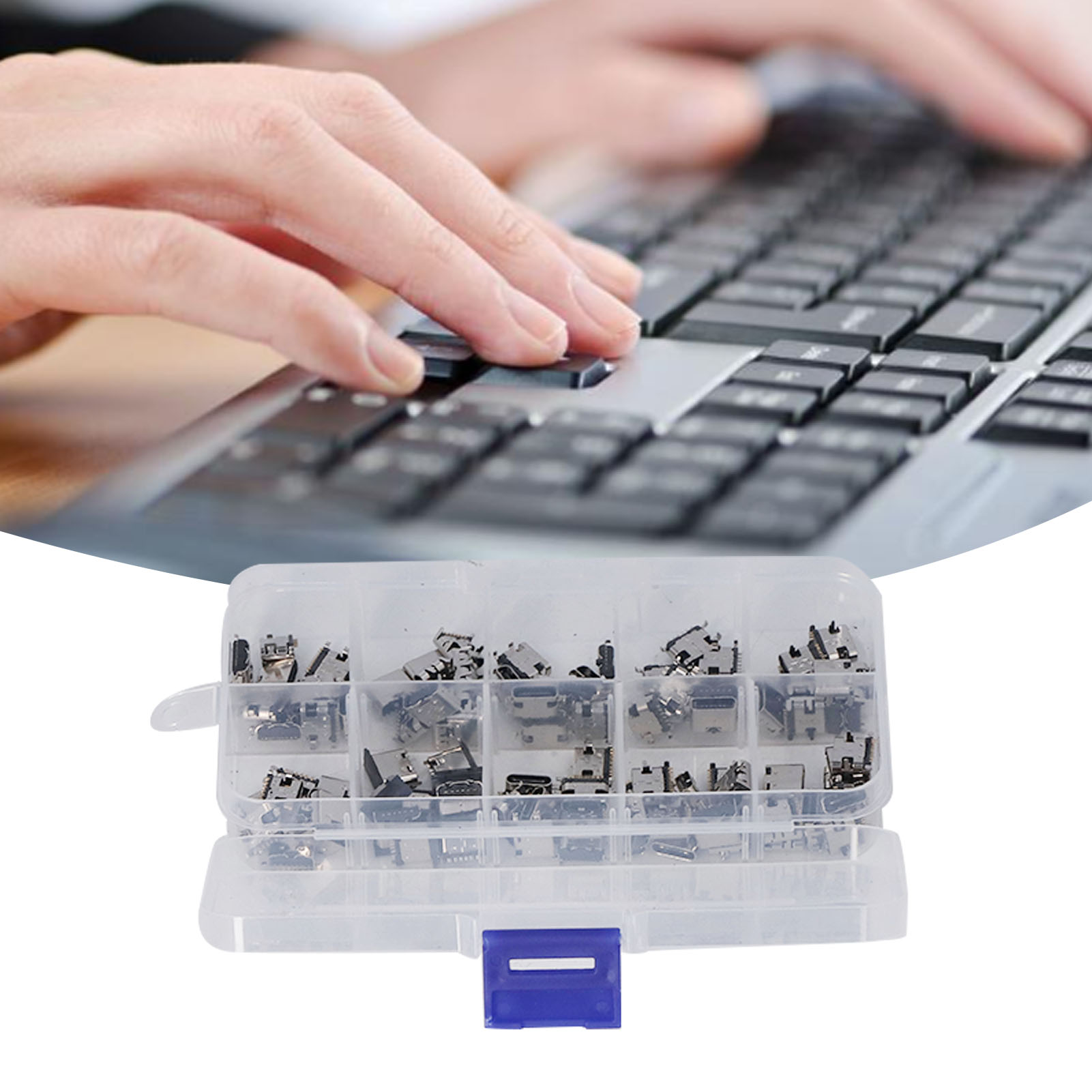 Schachtel Mit 100 Weiblichen Usb-typ-c-direktanschlusssteckern (10er-packung)