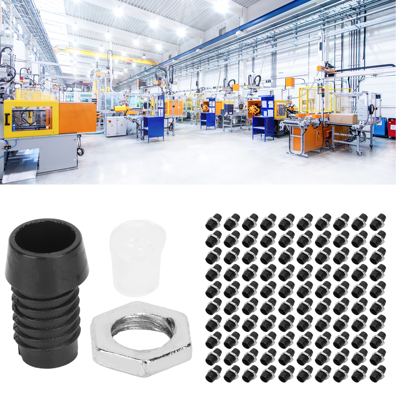 Es Werden Jeweils 100 Sets Verkauft, 3 Mm Verchromte Led-lampenfassung, 3 Mm Led-lampenfassung, Schwarze Lampenabdeckung.