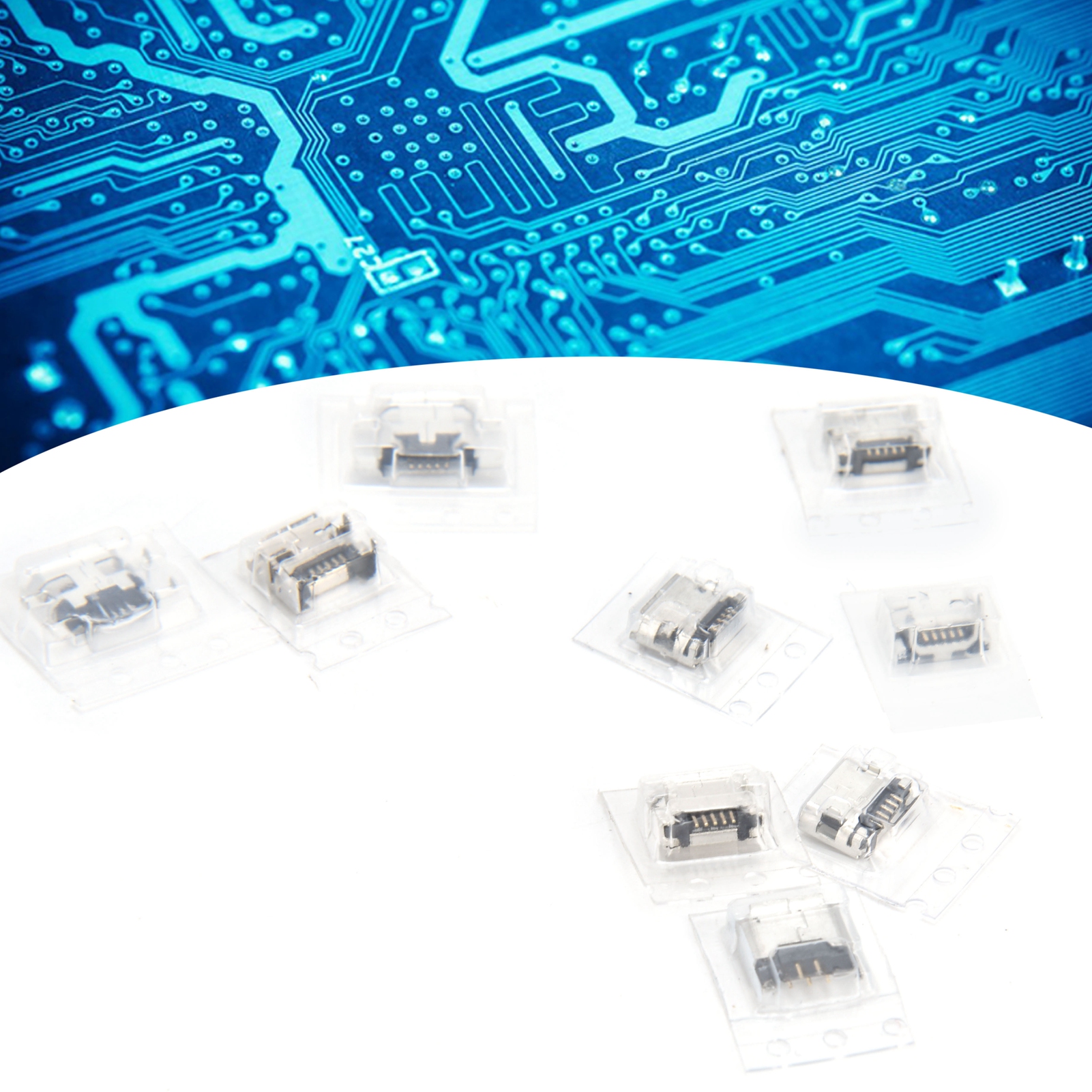 12 Verschiedene Arten Von Oberflächenmontierten Mini-usb-steckverbindern, Jeweils Ein Beutel Pro Größe.