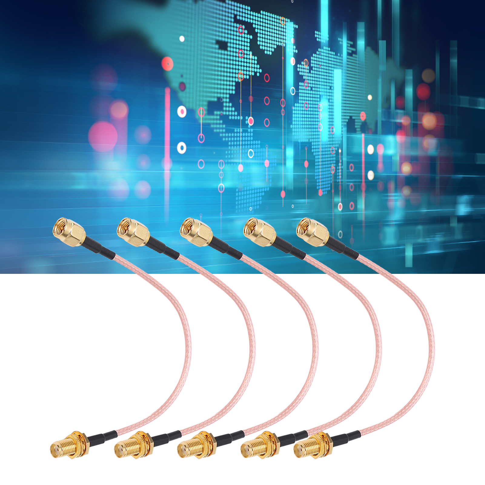 Hf-koaxialadapterkabel Sma-stecker Auf Sma-buchse Rg316, Verkauft In 5er-packs.