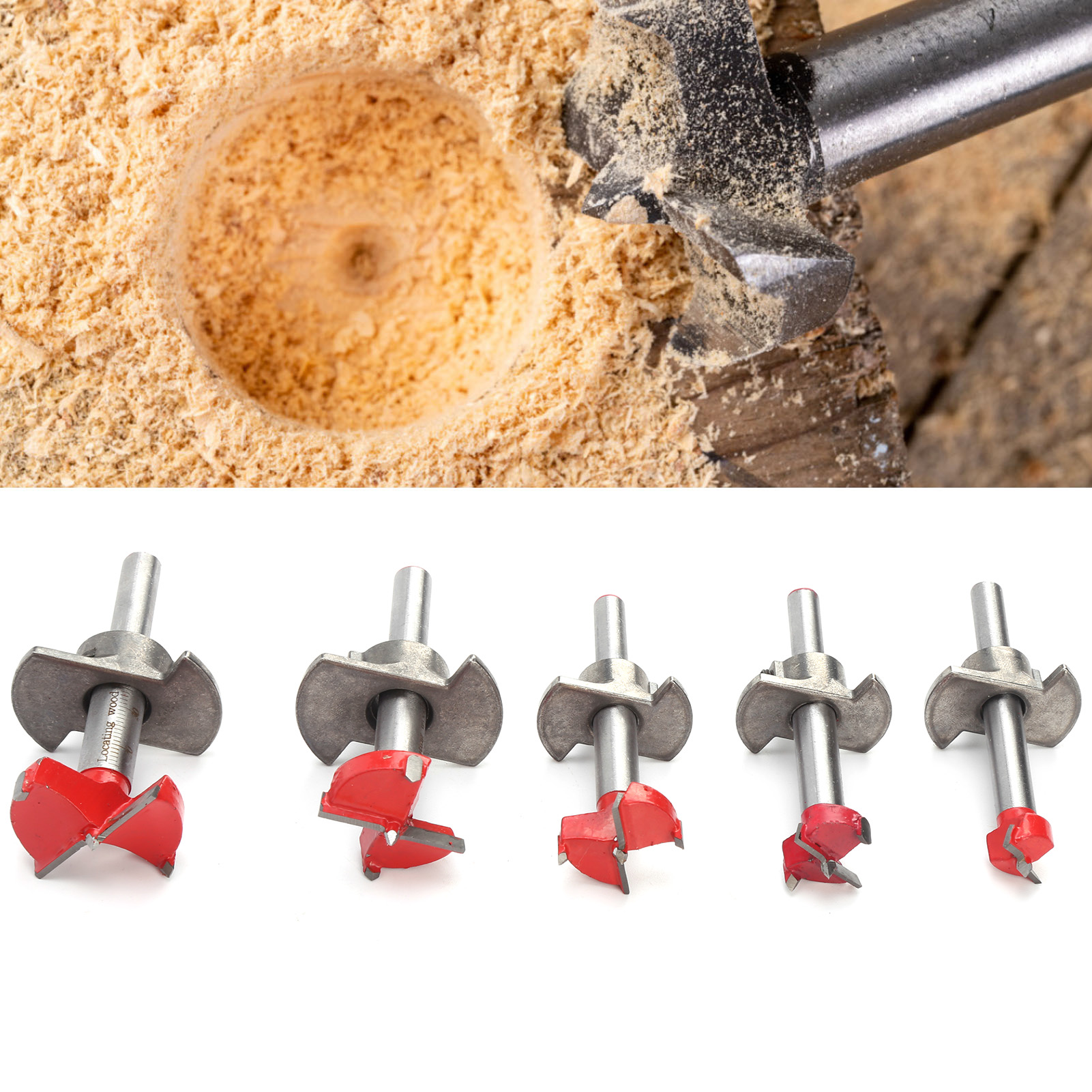 5-teiliges Lochsägen-set Für Die Holzbearbeitung: Scharnierlochsäge Mit Tiefenanschlag, Multifunktionaler Holzbohrer, Lochaufweiter