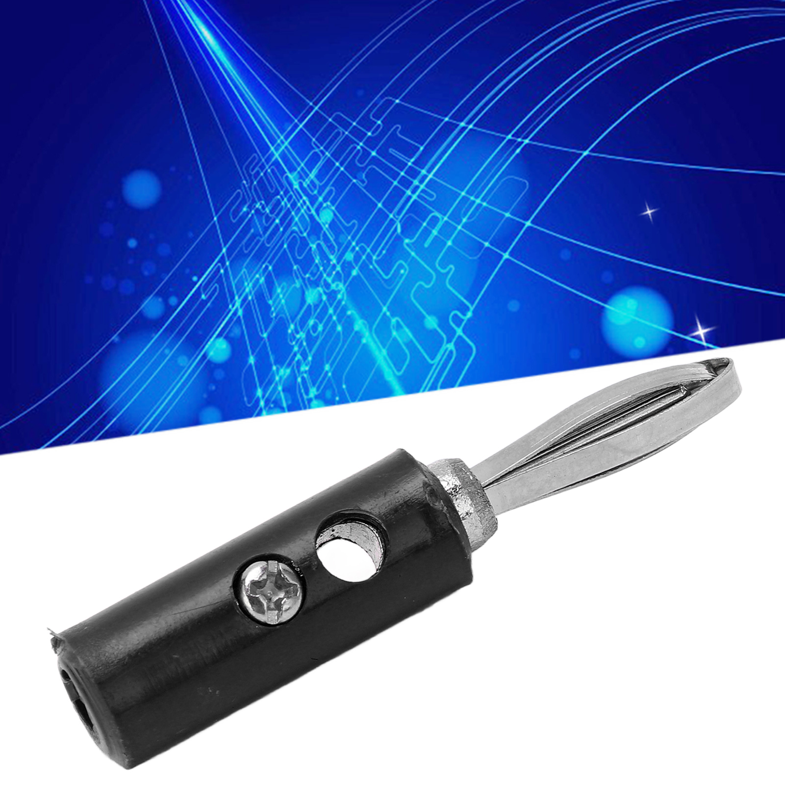 Jt-002 Steckverbinder Für Lehrmittel, 4-mm-bananenstecker, Neue Ausführung, Kupferlegierung, Kreuzförmig, Lötfrei (schwarz)