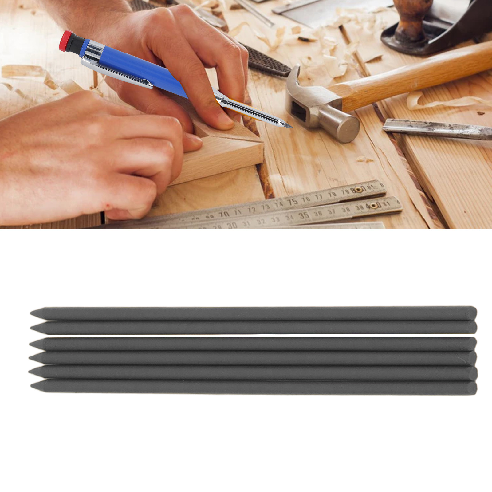 Erhältlich Im 6er-pack. 2,8 Mm Hb-minen Für Holzbearbeitung, Forschung Und Druckbleistifte. Langlebige Schwarze Minen Für Holzkonstruktionen.
