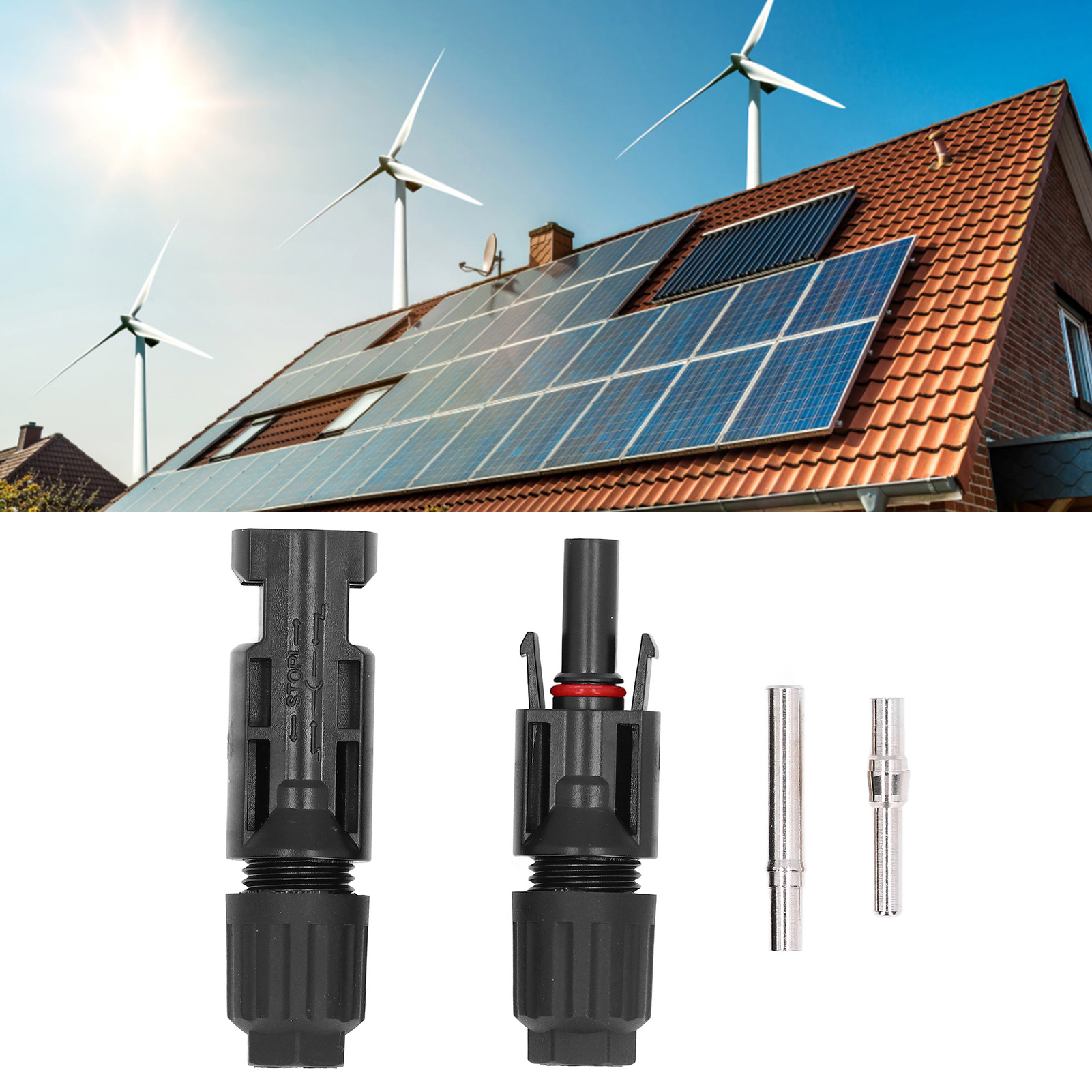 Mc4 Photovoltaik-steckverbinder Für Solarstromleitungen, Hochspannungsstecker (männlich Und Weiblich), Wasserdichter 1500v-steckverbinder.