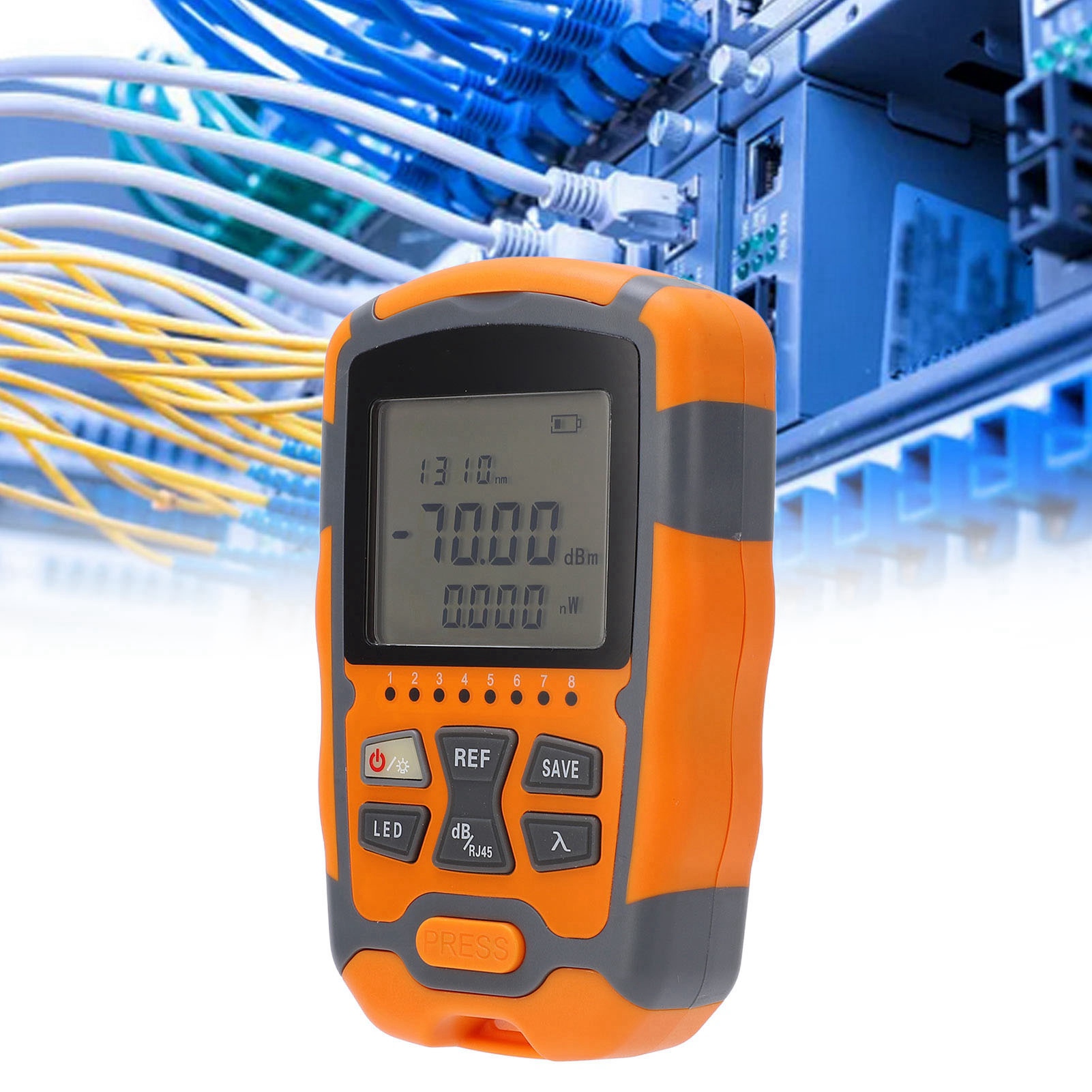 Aua-m7 Mini-optik-wattmeter – 70+10 Dbm Glasfaserkabeltester Mit Led Und Drei-in-eins-funktion
