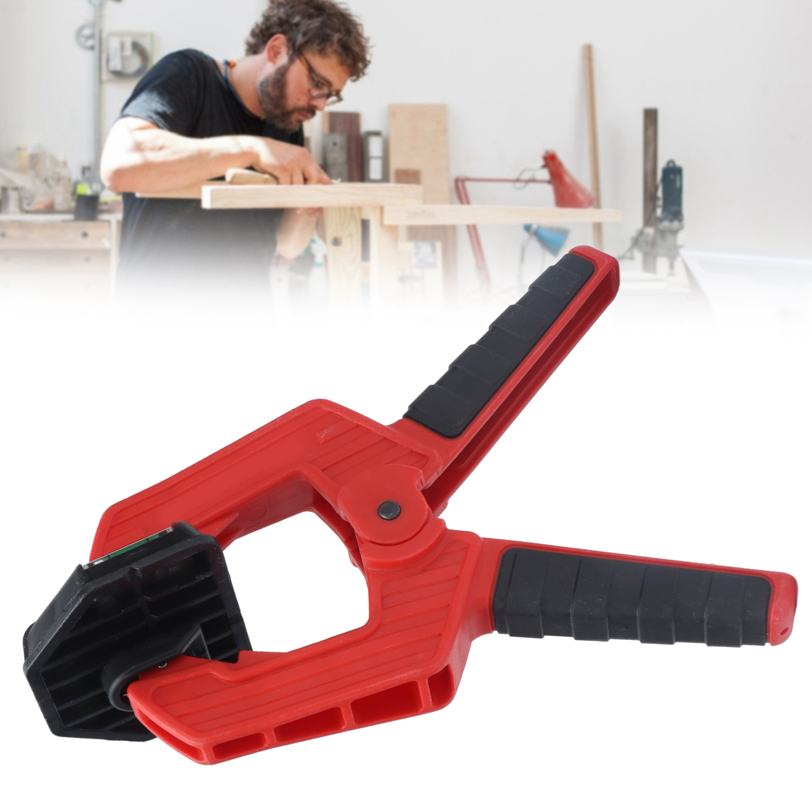 Horizontale Federklemme, Einhand-multifunktionsklemme, Leistungsstarke Und Schnelle Klemme, Einfach Zu Bedienende Modellklemme Mit Horizontaler Wasserwaage Für Holz.
