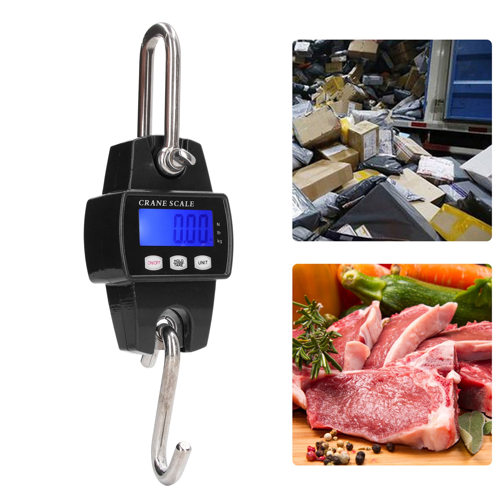 Mncs-m Tragbare Elektronische Waage Für Industriekrane, 300 Kg/300 G, Schwarz.