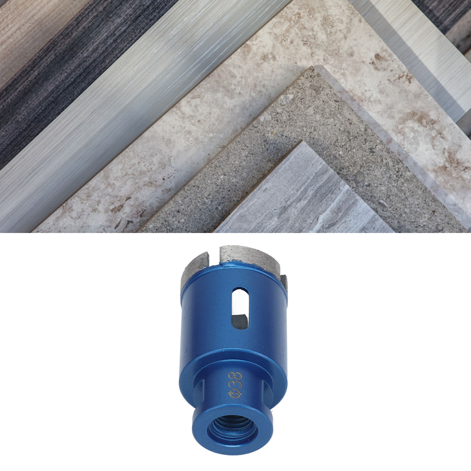 M14-bohrer Für Granit, Beton, Fliesen, Marmor, Sintermetall, Blau, 38 Mm