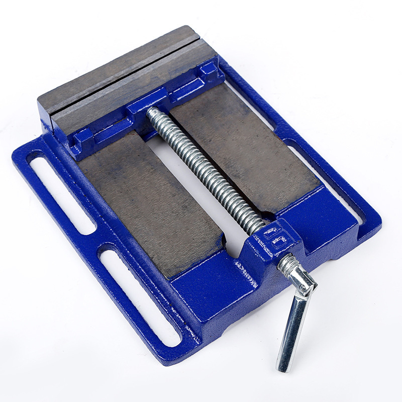 19 Mm (3/4 Zoll) Einzelbacken-flachschraubstock Für Amerikanische Fräsmaschinen, Bohrschraubstock, Werkbankschraubstock Für Holzbearbeiter, 10 Cm (4 Zoll) Blau.