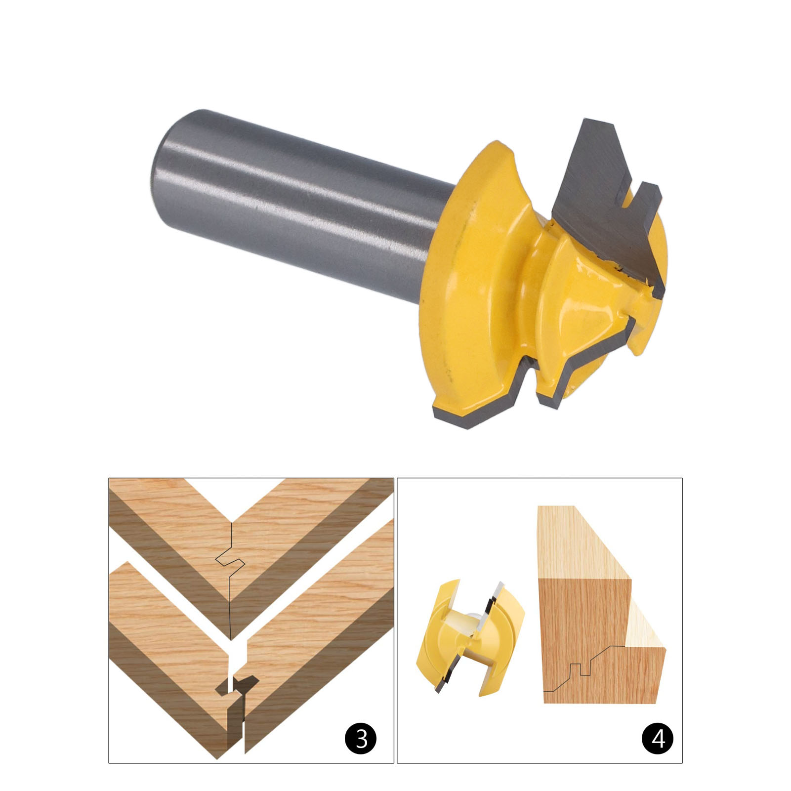 Zapfenschneider Mit 45-grad-winkel, Holzschneider Mit 1/2-zoll-schaft, Holzschneider Mit 1-3/8-zoll-schaft.