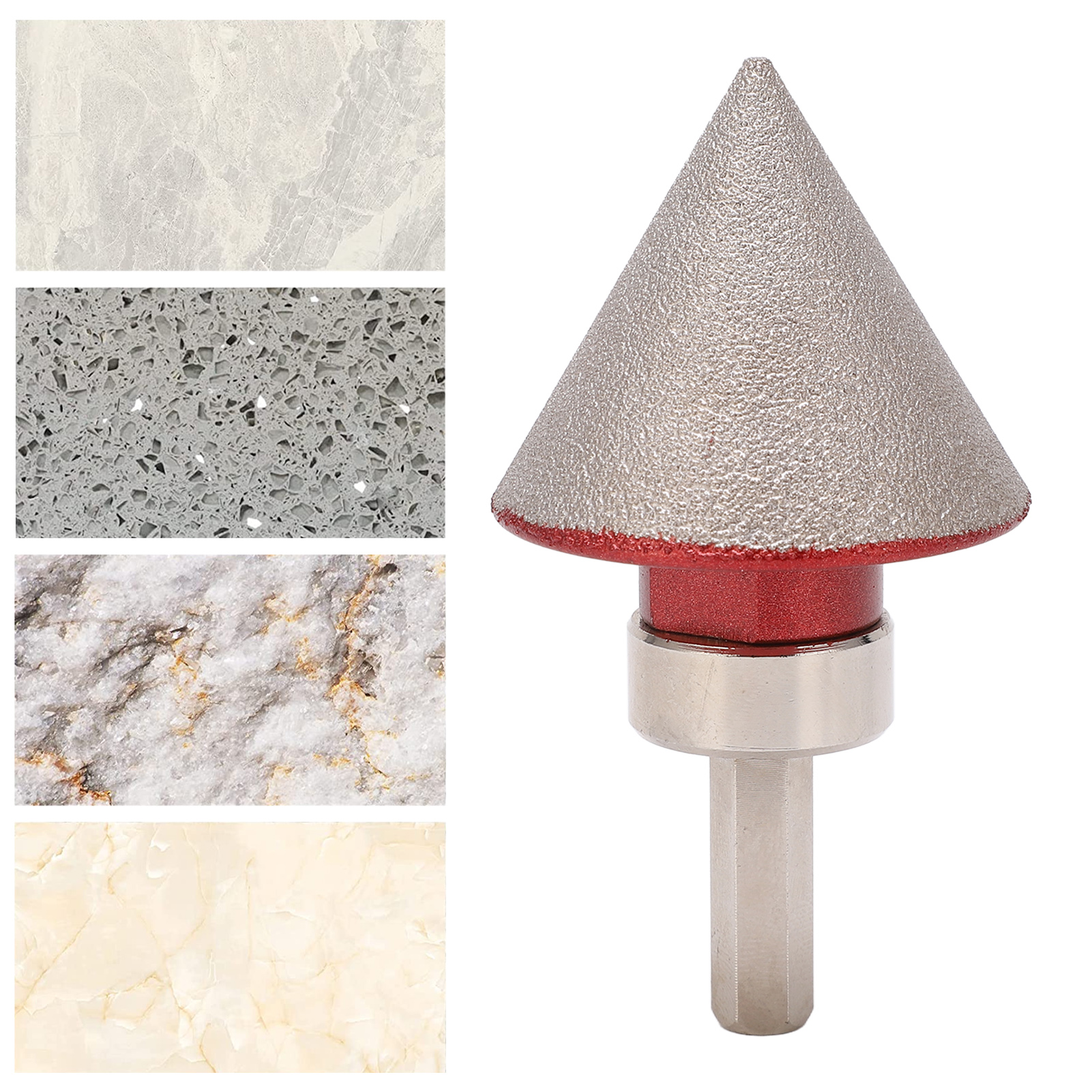 Diamant-reibbohrer Für Winkelschleifer, 48-mm-gewinde, Für Granit, Marmor, Fliesen Und Glas. 60°-kegel-anfaswerkzeug Mit Adapter, Metrisches M14-gewinde.
