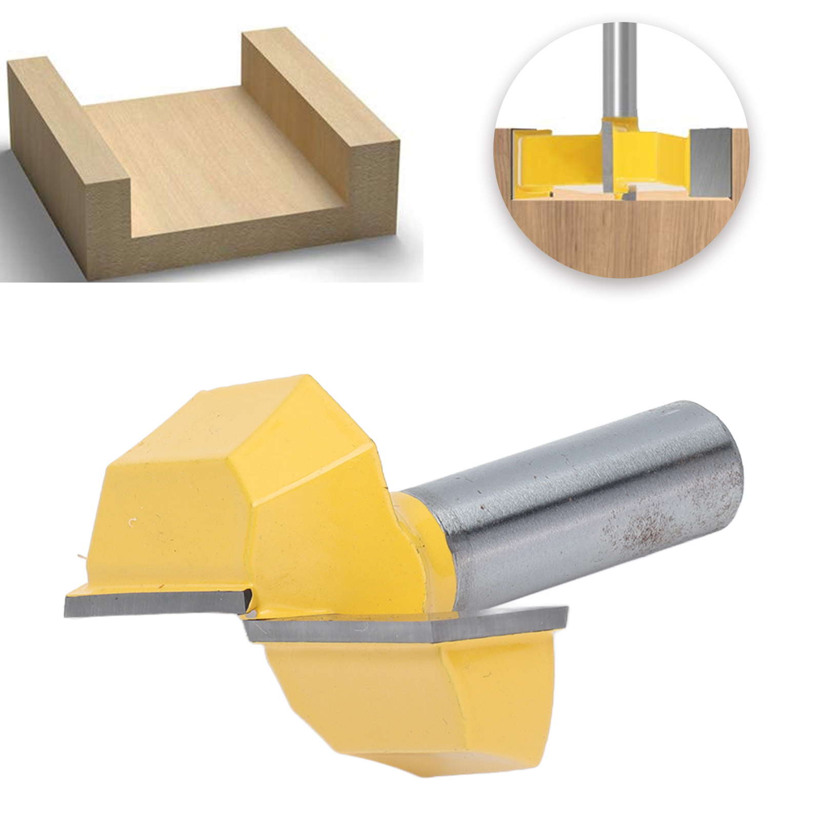 Nutfräser Für Holzbearbeitung, 1/2-zoll-schaft, Großer Durchmesser (57 Mm), Nutfräser, Schaberfräser, Planfräser, Bodenreinigungsfräser