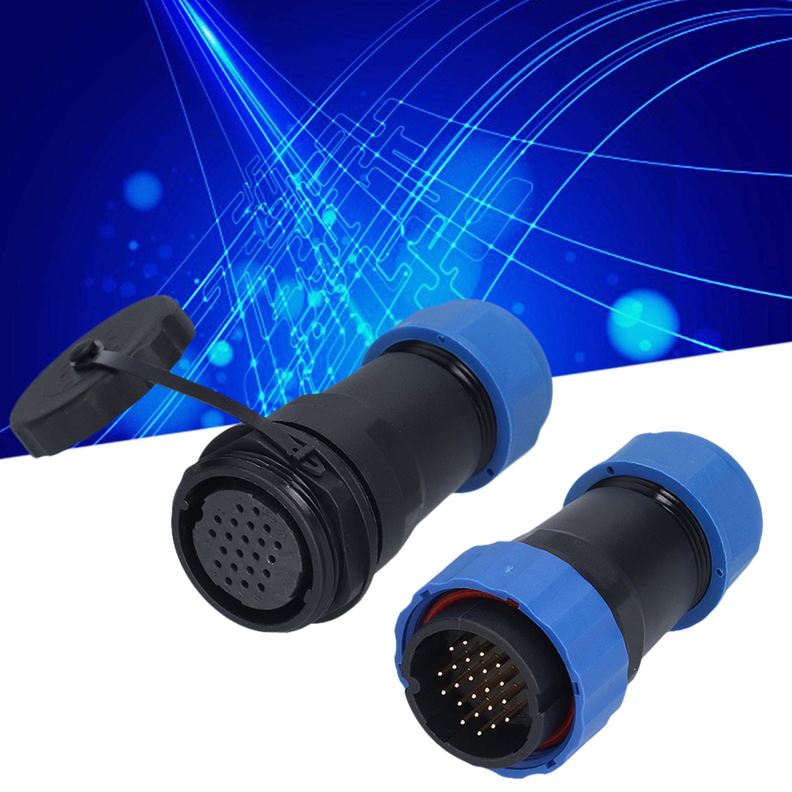 Wasserdichter Luftfahrtstecker Sp28 (ip68), Stecker/buchse, 250 V, 5 A, 22 Pins.