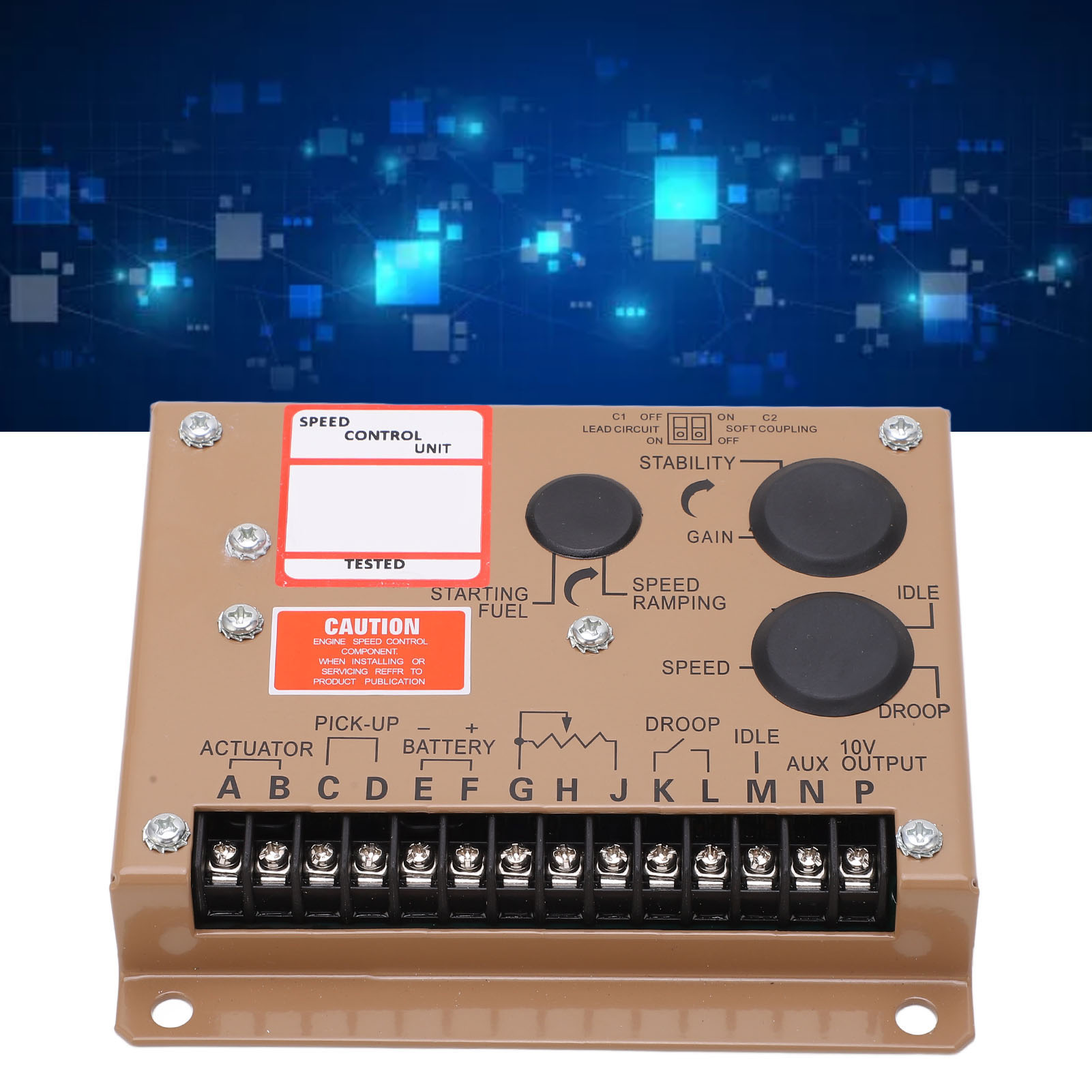 Elektronischer Drehzahlregler Esd5520e, Leerlaufregler Mit Sanftanlauf Für Dieselgeneratoren, 12 V/24 V Dc