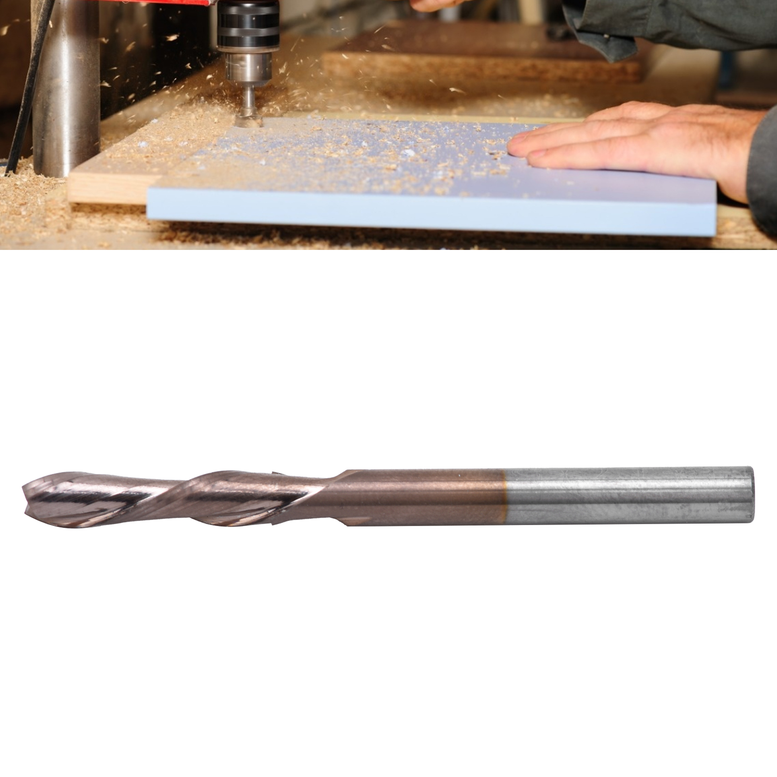 Doppelseitiger Linksgewinde-fräser, Hartmetall-bronze-stahl-holzfräser, 441751l