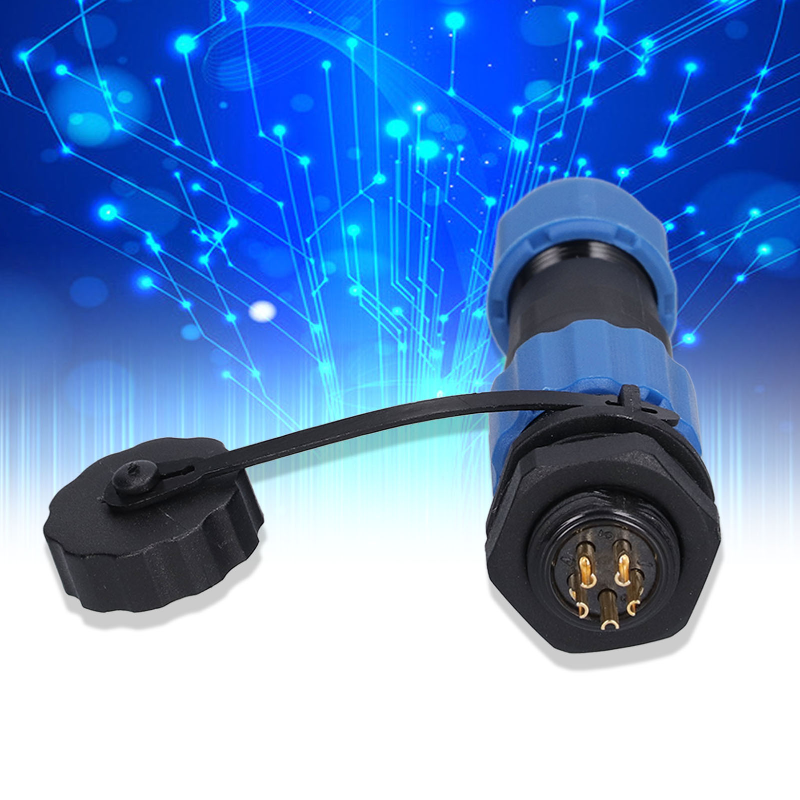 Sp13-rückmutter, Ip68 Wasserdichter Luftfahrtstecker Und -buchse Mit Rückmutter, Mehradrige, Verlötete Stecker- Und Buchsenverbindung (5-adrig).