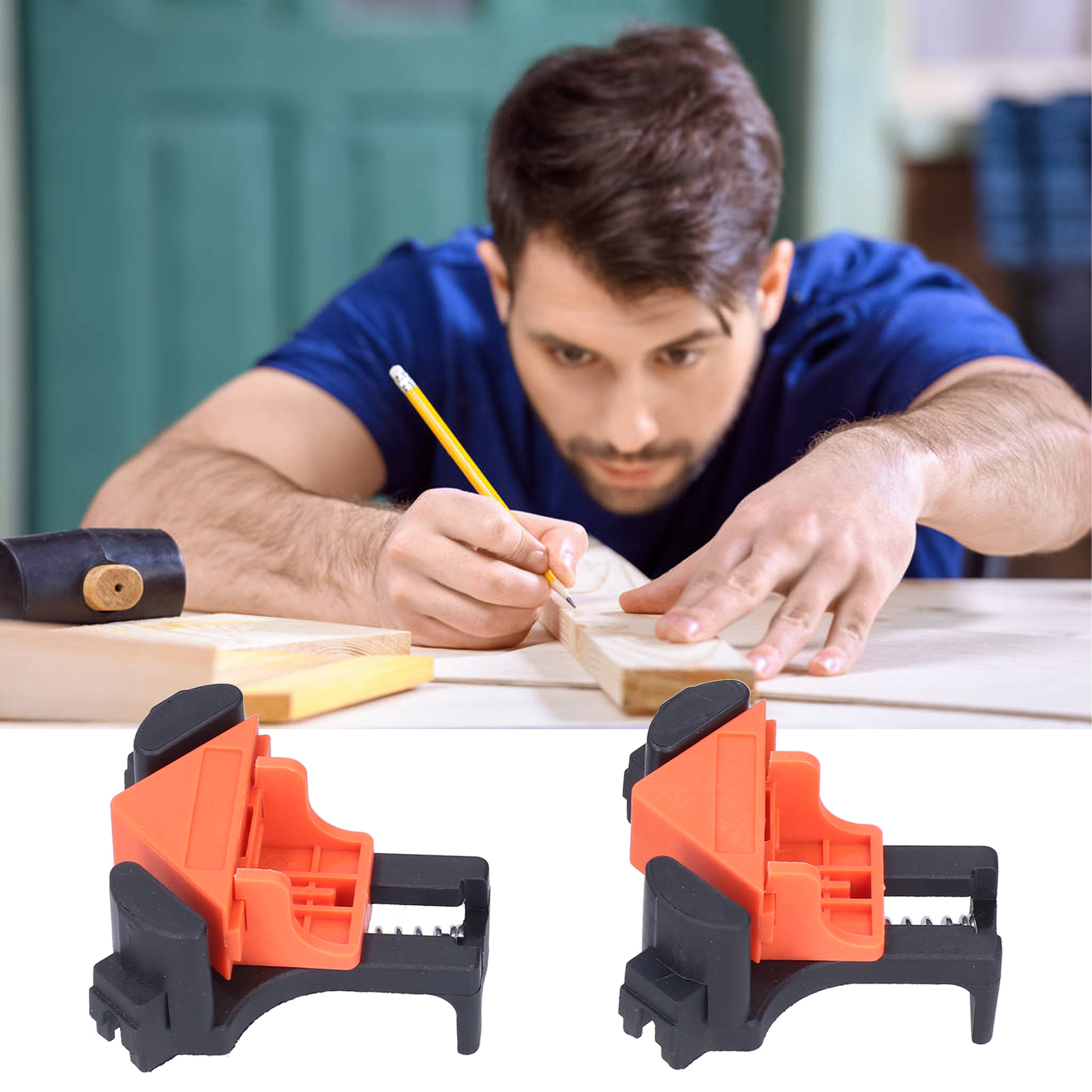 90-grad-winkelklemme, 4er-set, Spannwerkzeug Für Die Holzbearbeitung, Mit Einstellbarem Drehwinkel, Winkelklemmen-haltevorrichtung.