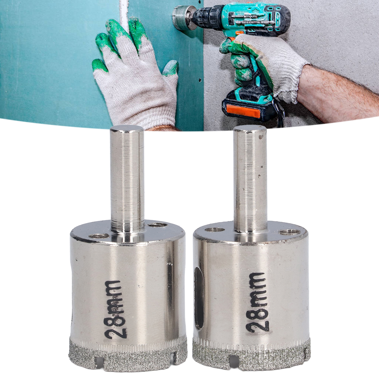 28-mm-diamant-beschichteter Glasbohrer