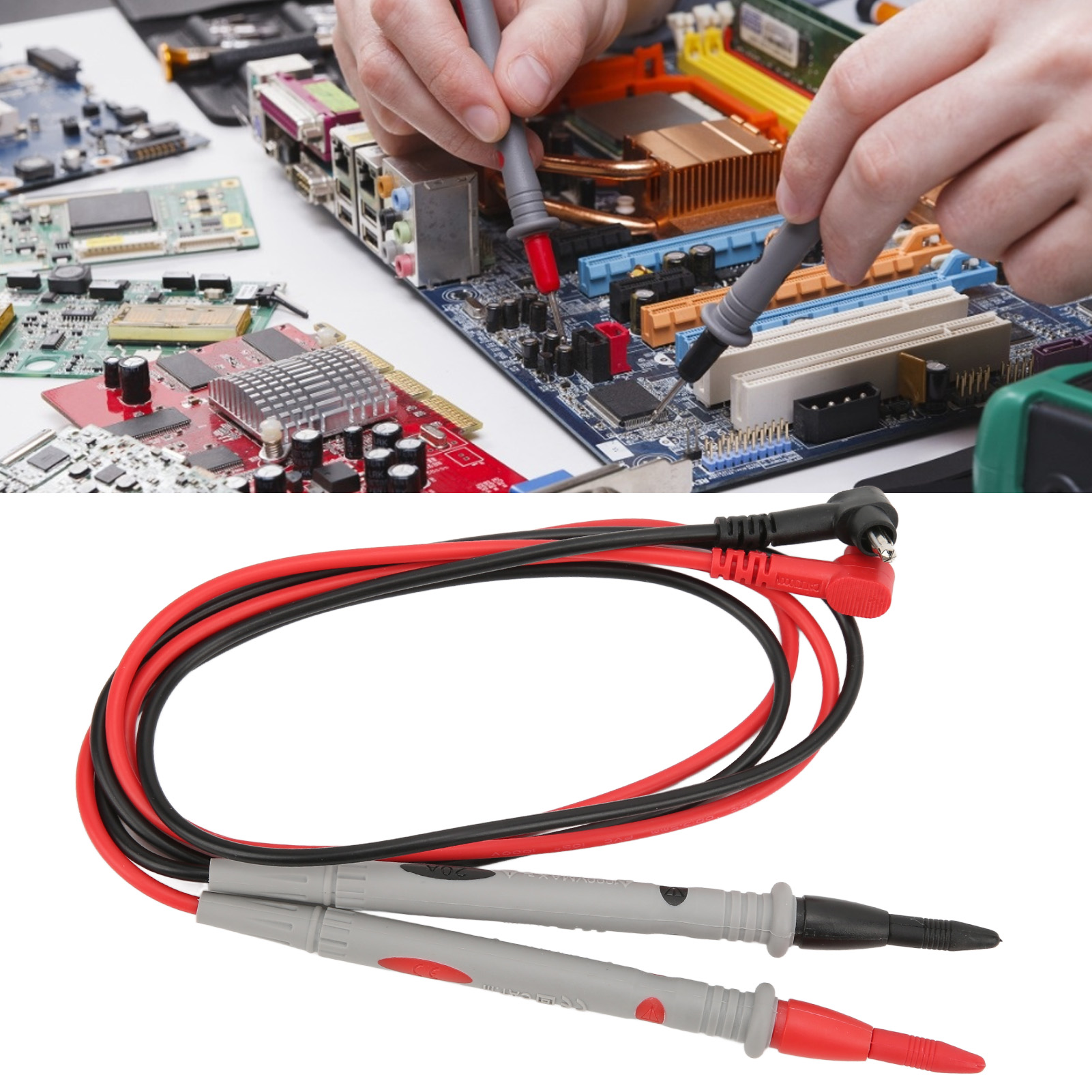 Ua002 20a Halbummantelte Multimeter-messspitzen, Crimpwerkzeug Für Multimeter-verbindungen, Multimeter-messspitzen
