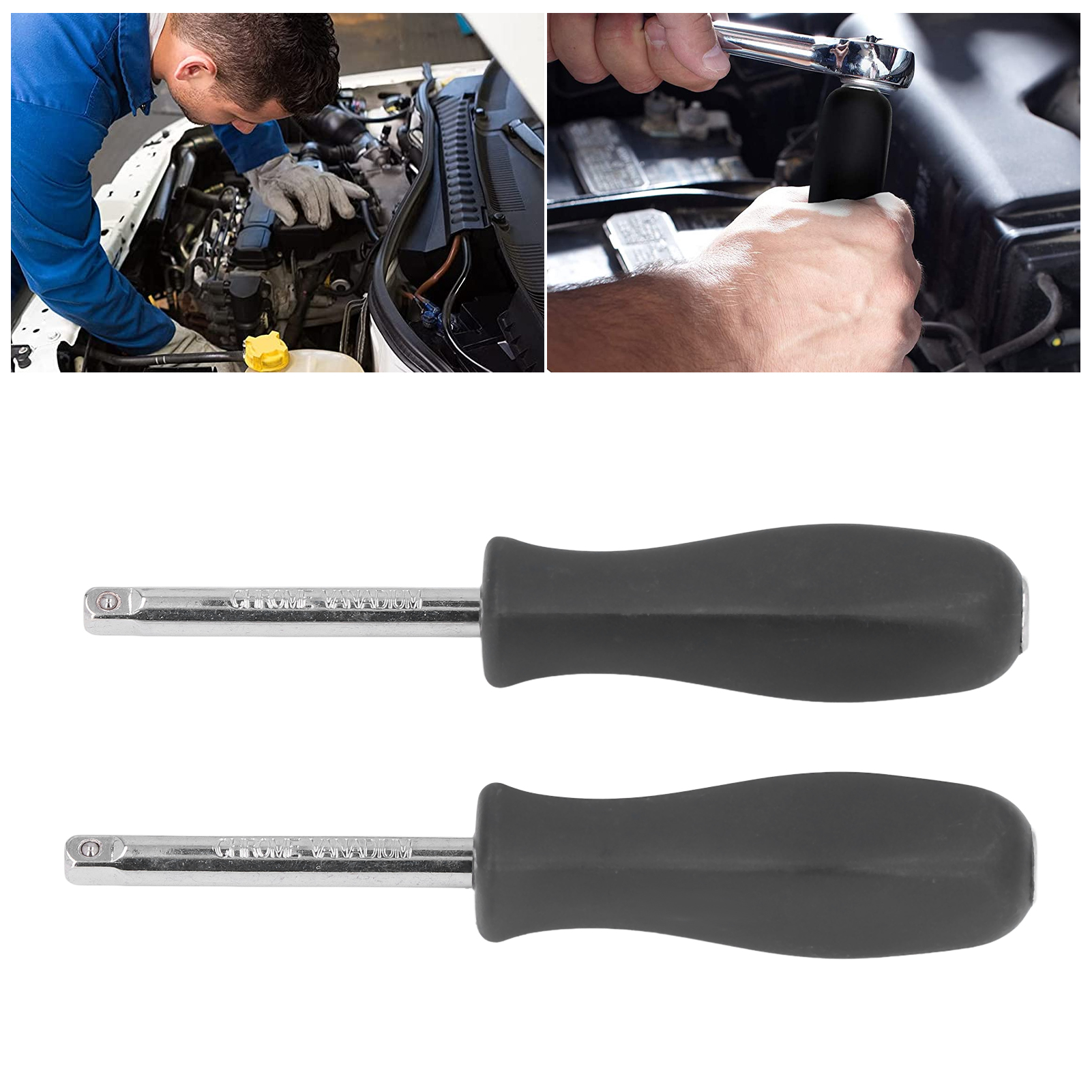 Satz Mit 2 1/4-zoll-drehsteckschlüsselgriffen Für Die Kfz-reparatur