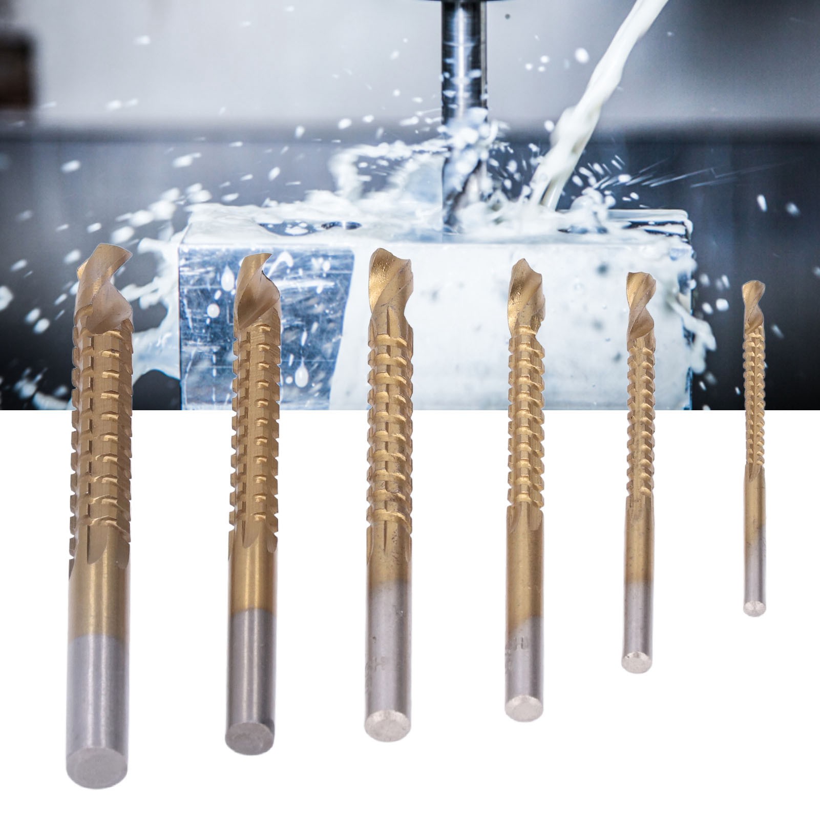 6-teiliges Set Bestehend Aus 3-8 Mm Sägezahn-holzbohrern, Spiralbohrern Und Einer Elektrischen Bohrmaschine Zum Bohren Von Löchern.