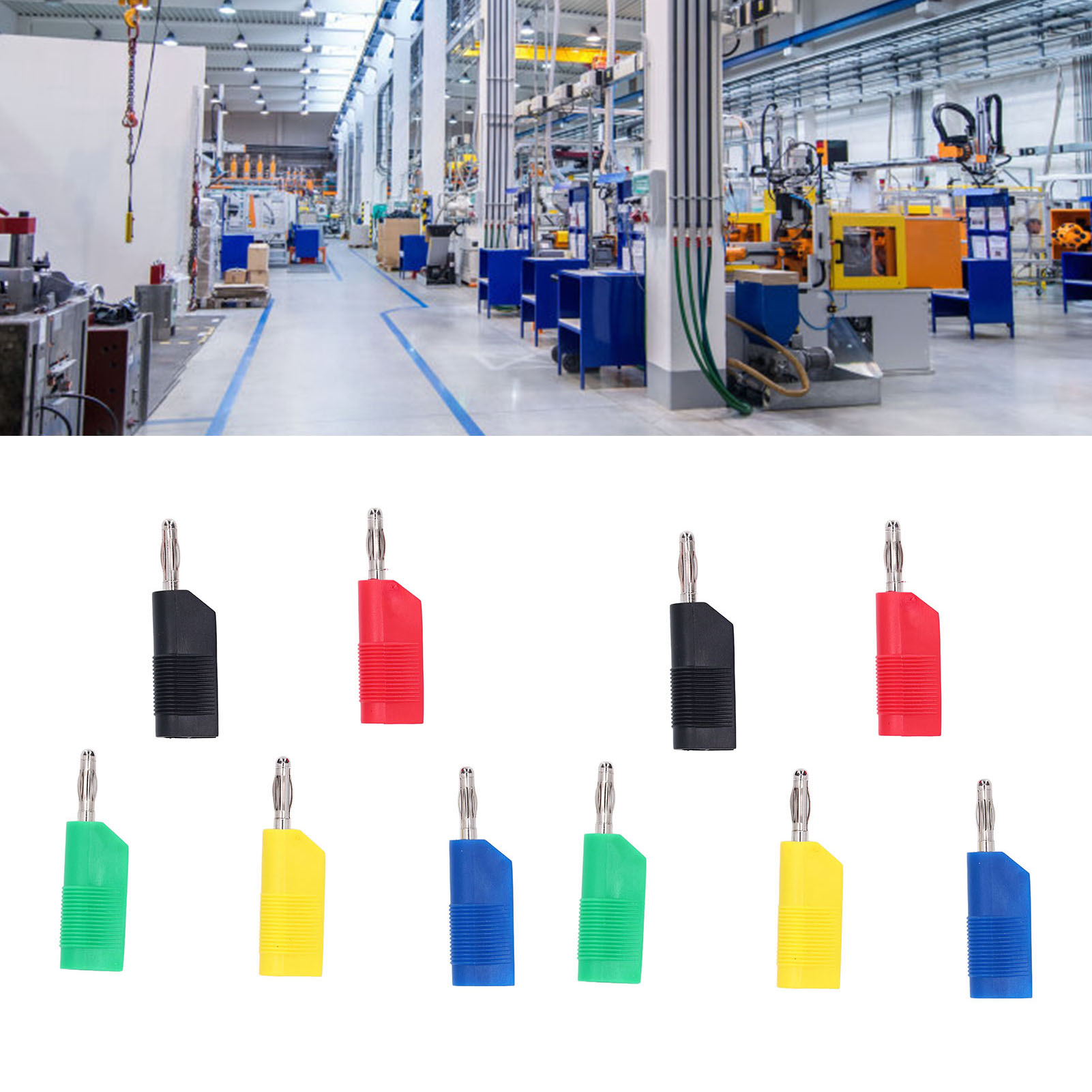 10 Vernickelte Messing-bananenstecker Mit 4 Mm Durchmesser, Die In 4-mm-bananenstecker-anschlüsse Eingesetzt Werden.