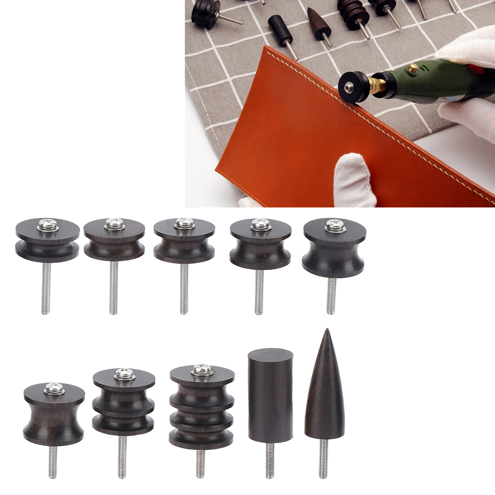 Diy-lederpolierkopf, Lederpolierstab, Schleifwerkzeug, Schleifkopf, Elektrischer Sandelholzpolierkopf, Kantenbearbeitungswerkzeug