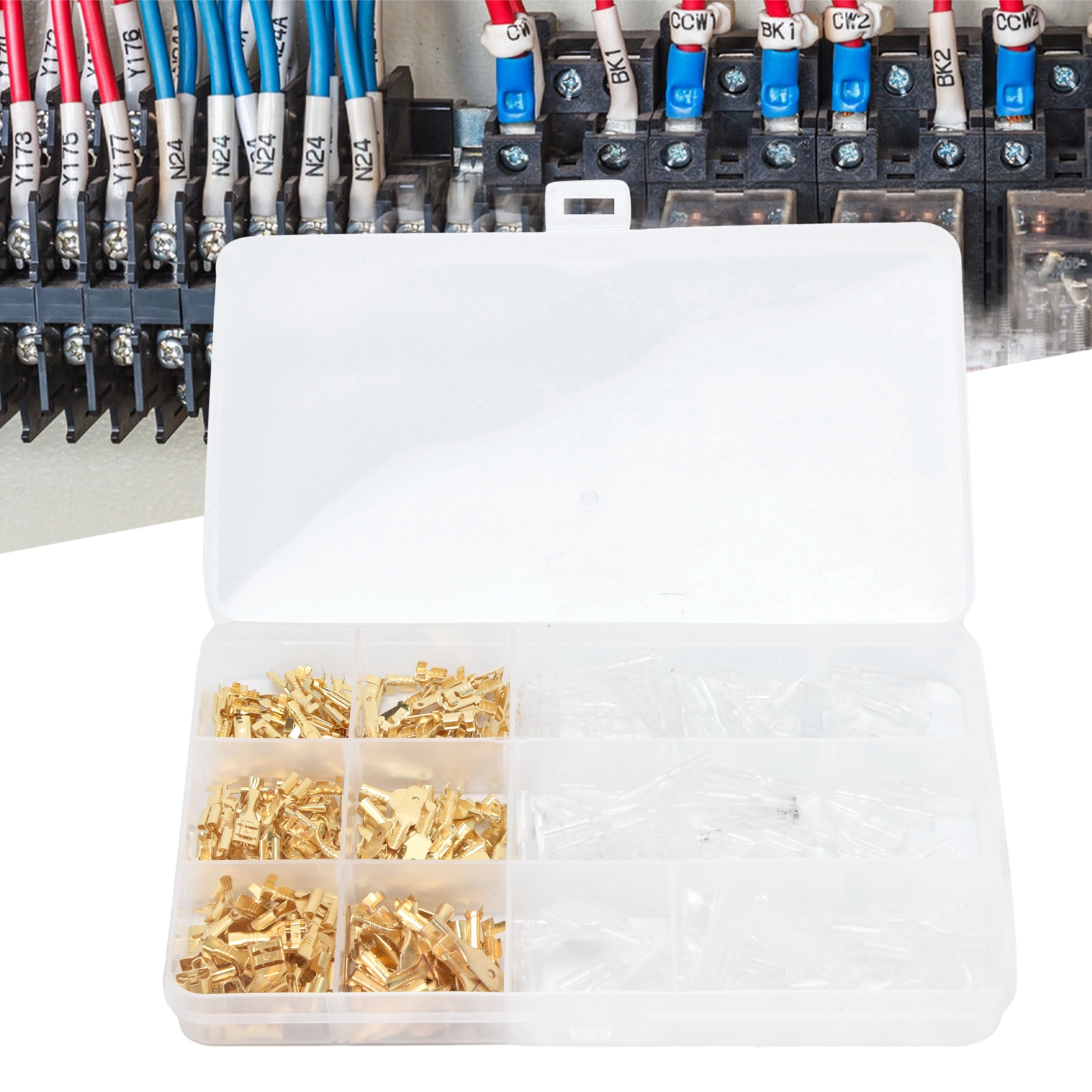 270 Blanke Federkabelschuhe, Gold- Und Silberkupplungskabelschuhe Mit Isolierhülsen, Crimp-kabelschuhe Für 2,8/4,8/6,3 Mm Isolierte Drähte.