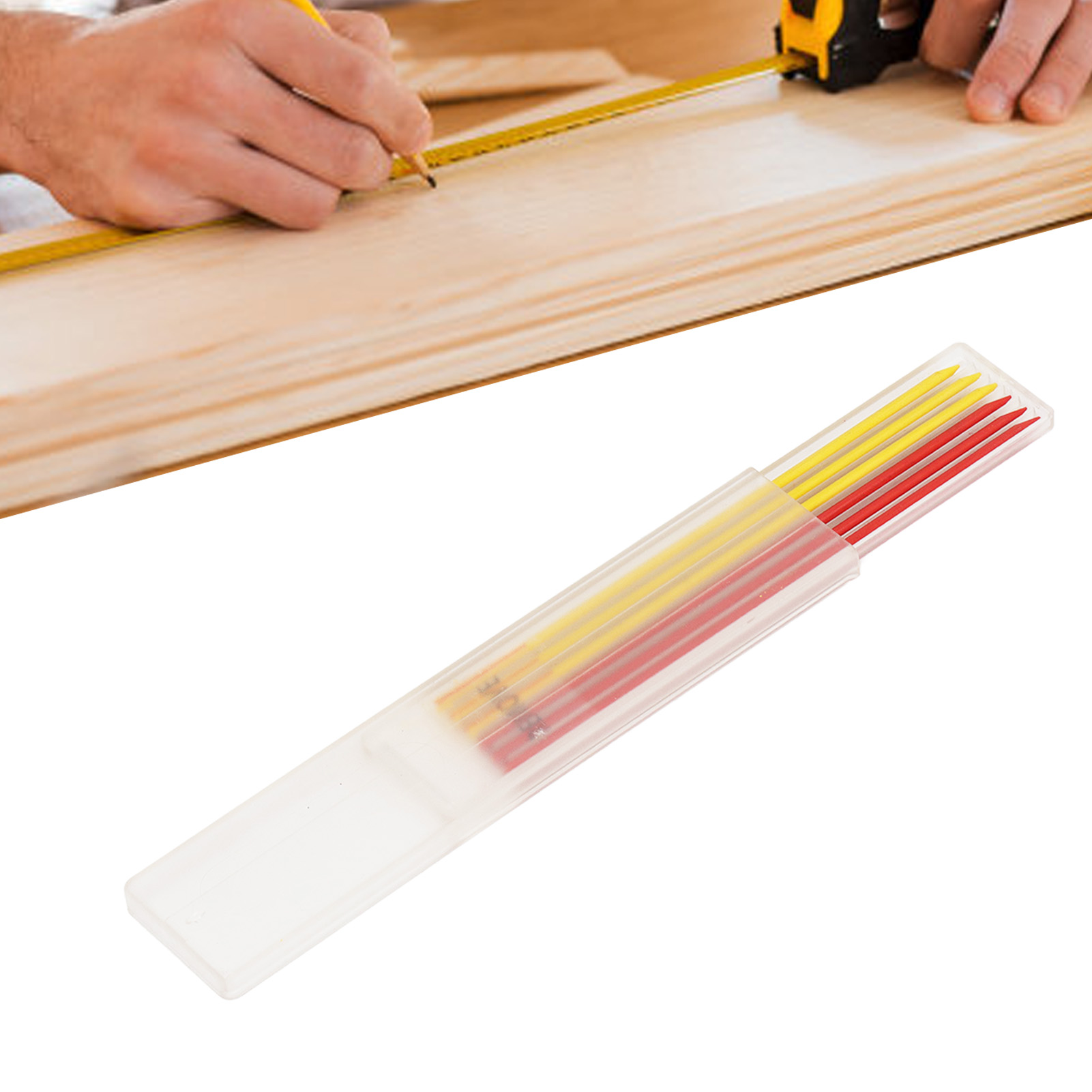 Erhältlich In 6er-packungen. 2,8 Mm Hb-bleistiftminen Für Schreiner, Geeignet Für Druckbleistifte, Holzkonstruktionen, Langlebige Rote Und Gelbe Minen.