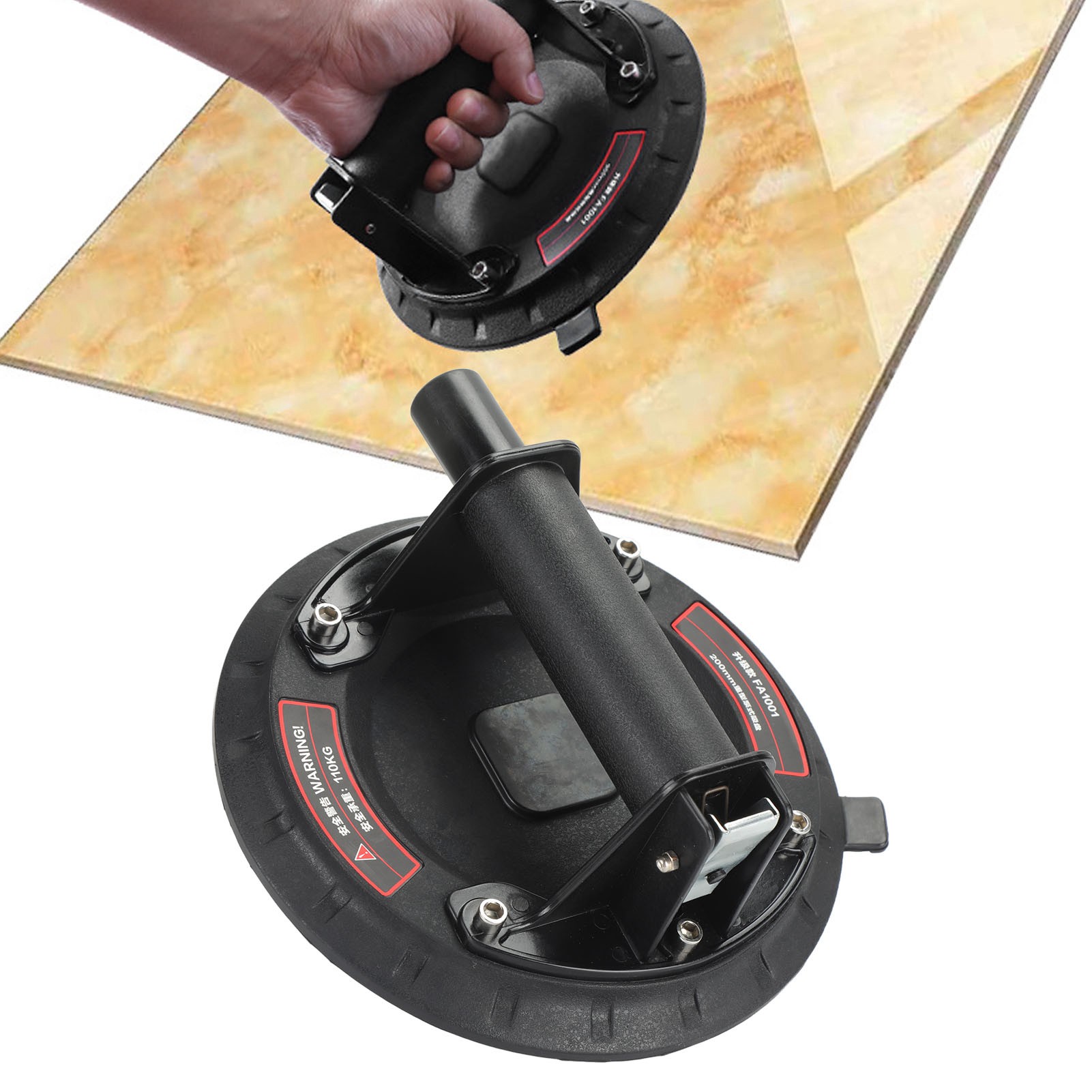8-zoll-druckluftsaugvorrichtung, Leistungsstarke Handpumpe Zum Anheben Von Keramikfliesen, Glas Und Großen Platten Robustes Handhabungswerkzeug.