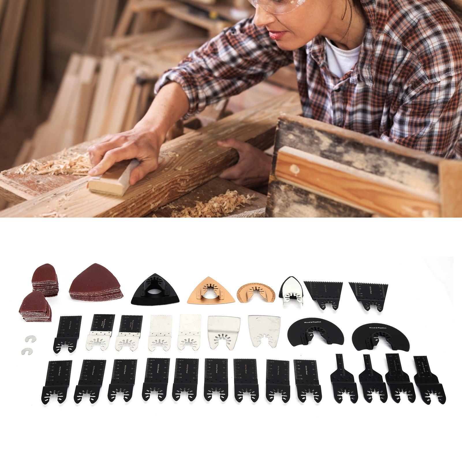 Universal-sägeblatt Mit Schnellwechselsystem Für Oszillierende Multifunktionswerkzeuge Zur Bearbeitung Von Holz Und Metall