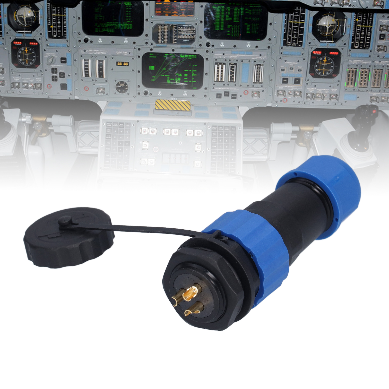Sp20-rückmutter, Ip68 Wasserdichte Rückmutter Für Luftfahrtstecker Und -buchse, Mehradrige Verschweißte Stecker- Und Buchsenverbindung, 380 V, 3 Leiter.