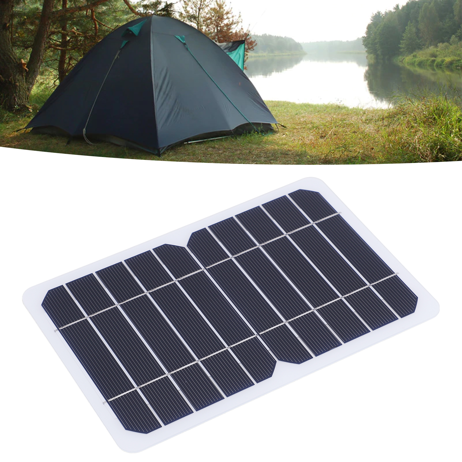 5w 5v Solar-ladepanel, Solar-ladegerät Für Den Außenbereich Für Mobiltelefone, Powerbanks Und Ladegeräte