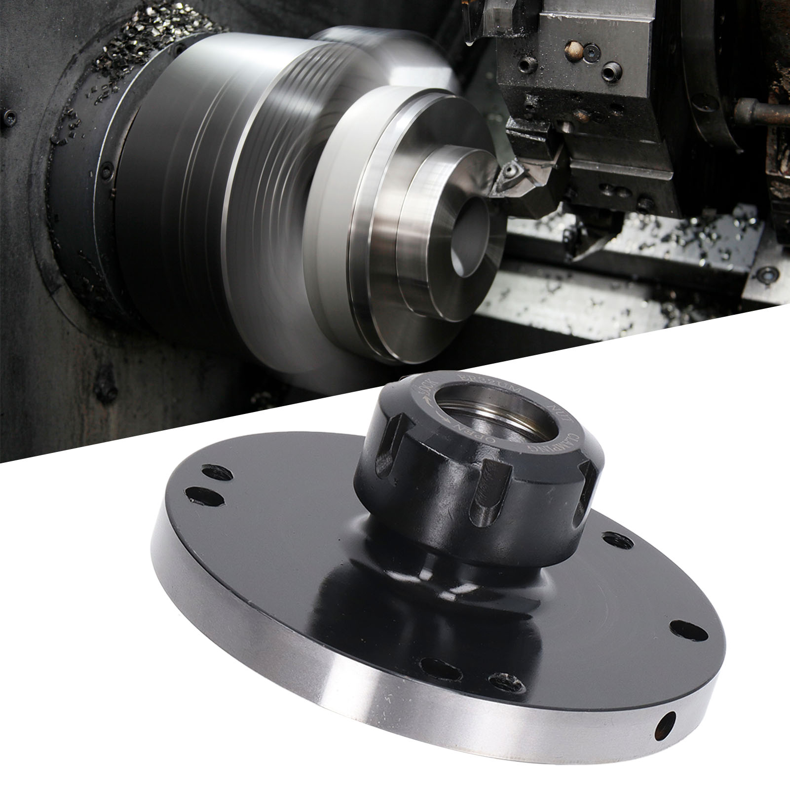 Er32 Spannzangenfutter, 125 Mm Durchmesser, Siebenloch-ausführung, Für Cnc-fräsmaschinen.