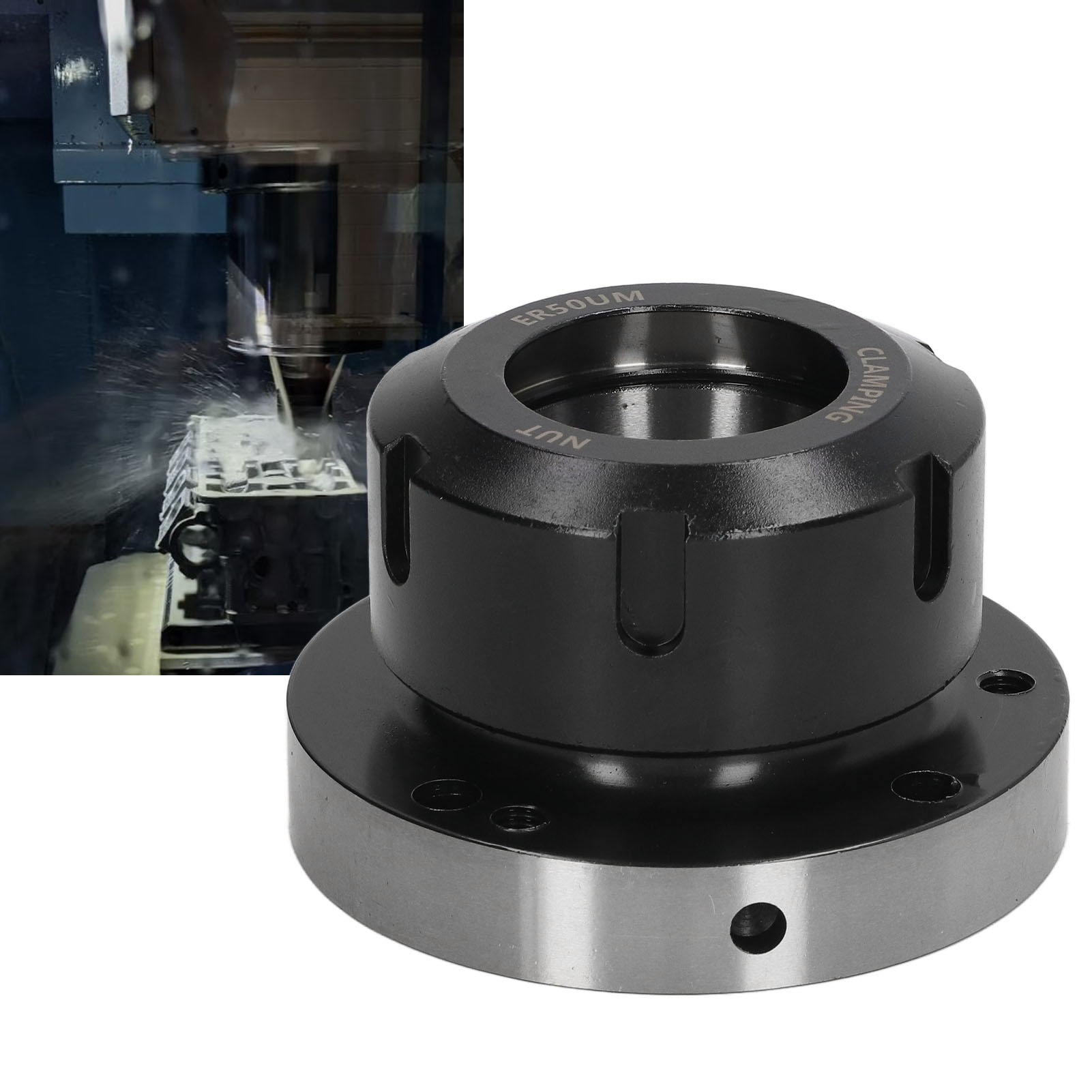 Er50 Spannzangenfutterbasis, 100 Mm Durchmesser, Sieben Löcher, Für Cnc-fräsmaschinen.