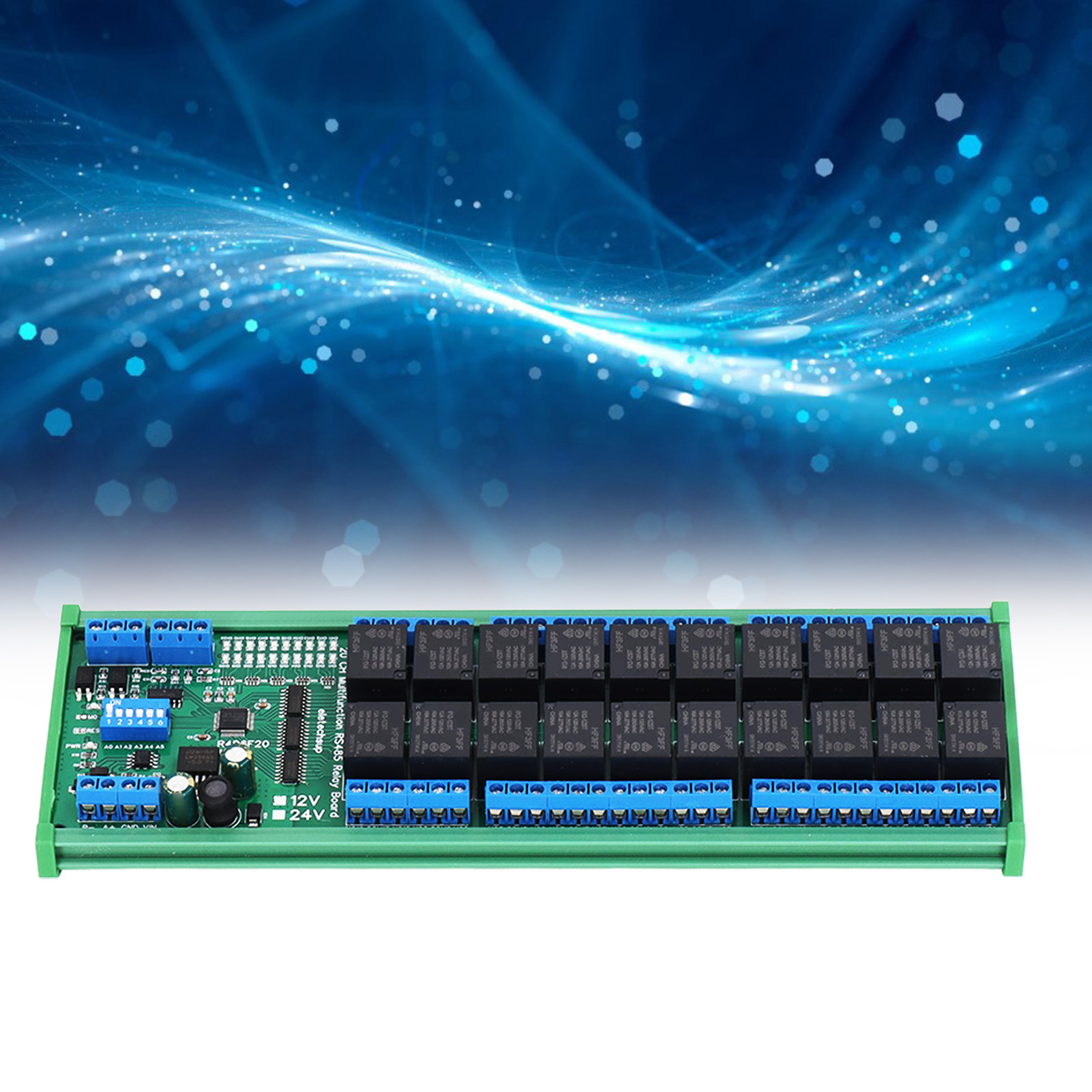 20-kanal Rs485 Multifunktions-relaissteuerplatine, Sps-e/a-erweiterungsmodul 20do 2di 2ai Mit Din-montageschiene, 12 V.