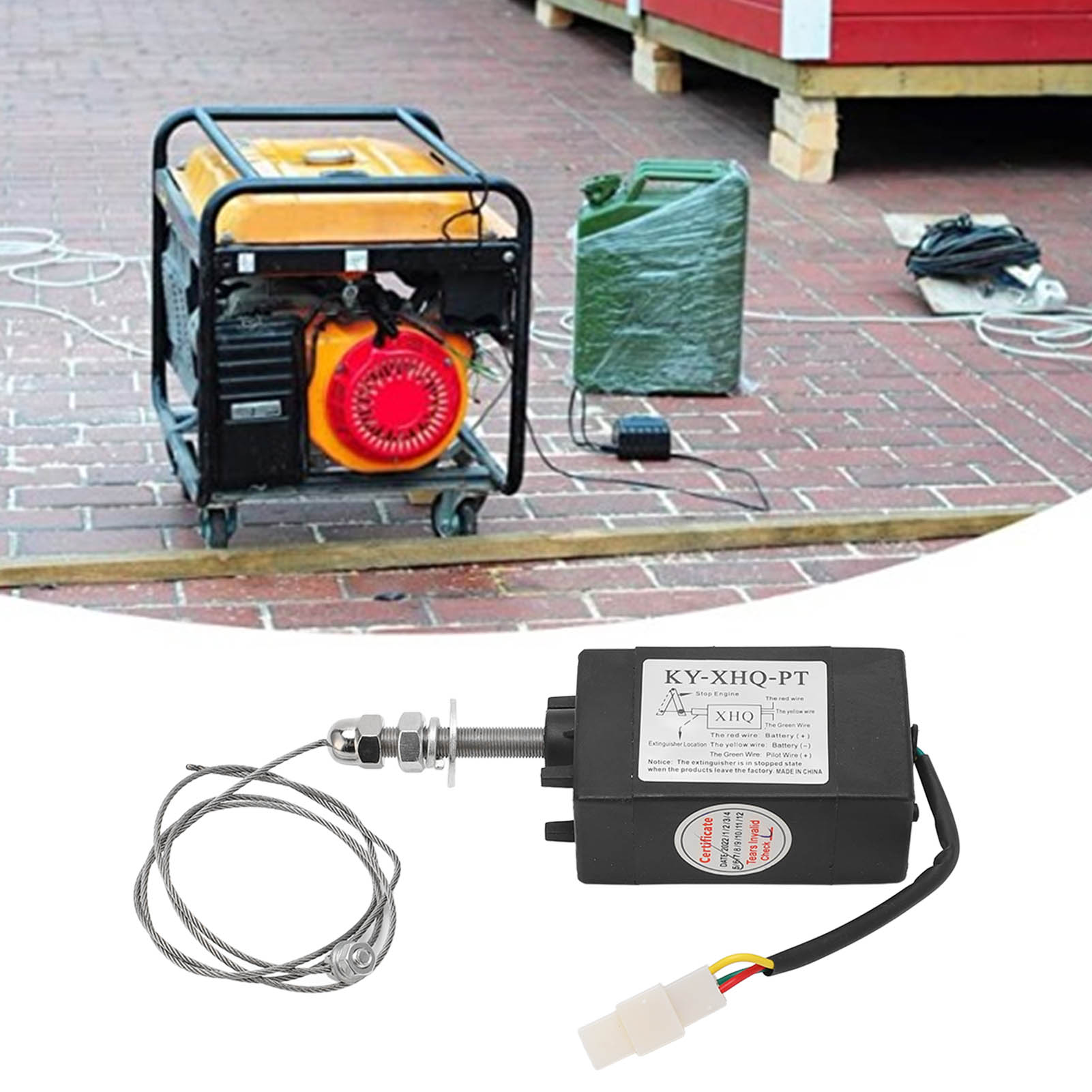Das Zündstopp-magnetventil Ky-xhq-pt Für Dieselgeneratoren, Mit Strom Versorgt, Zieht Zur Steuerung Der Stromabschaltvorrichtung, Normalerweise Geschlossen, 24 V.