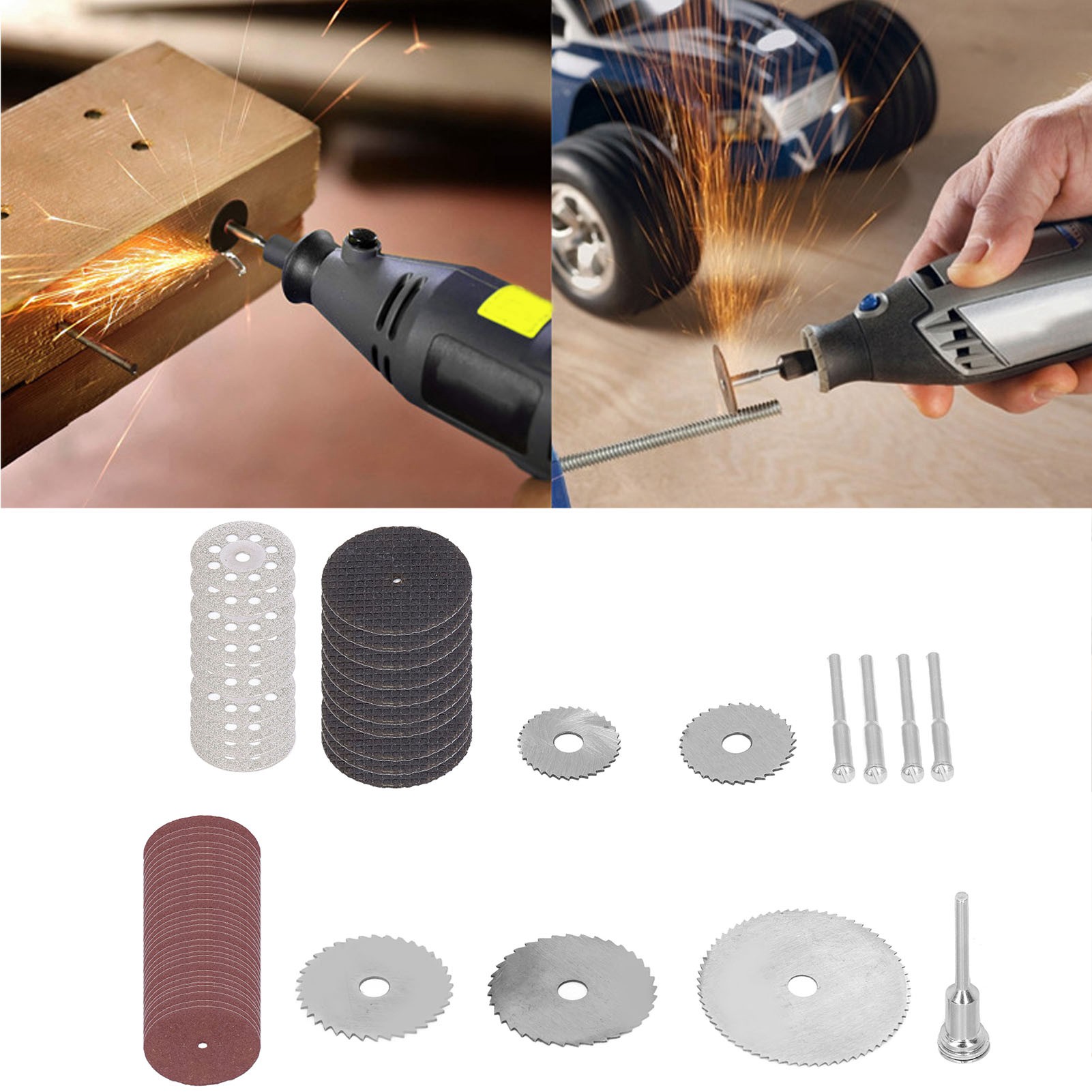 Set Mit 60 Sägeblättern, Diamanttrennscheiben, Glasschleifscheiben, Diamantschleifmittel, Sägeblättern Für Elektrische Keramikschleifmaschinen