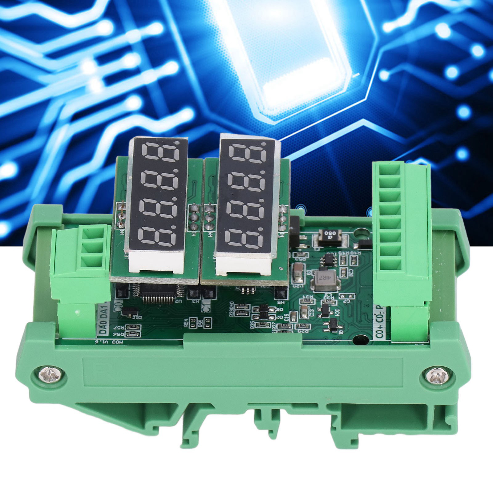 Wsm03-01 2pt100 Temperaturtransmittermodul Mit Digitalanzeige, Hochpräzises Temperaturerfassungsmodul Mit Ständer