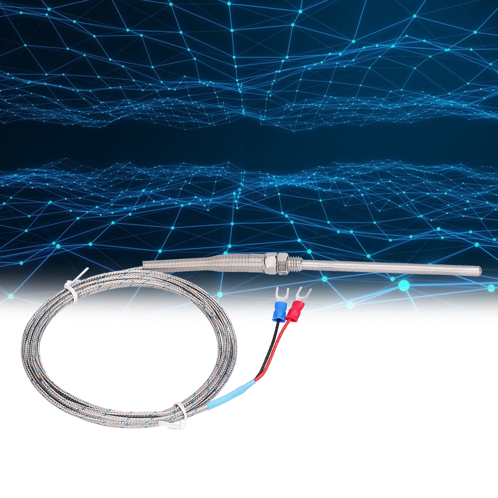 Wrnt-187 K-typ Temperatursensor, Temperaturfühler-thermoelement, 0-600℃, Rotes Und Schwarzes Kabel, 4 M.