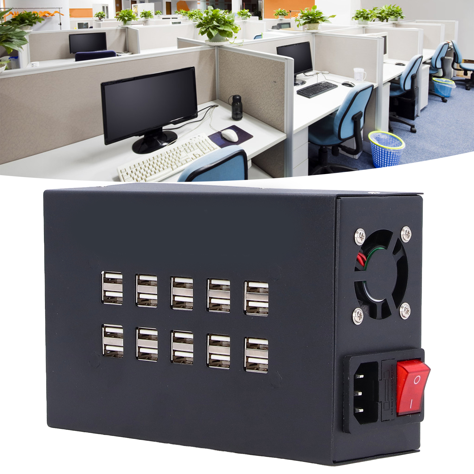 Doppelreihiges Usb-20d-mehrfachladegerät, Usb-mehrfachladegerät, Multifunktionsladegerät, 220-v-elektronik-ladekopf