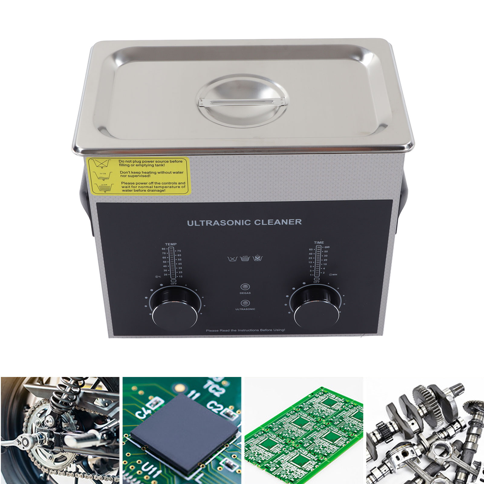 3-liter-ultraschallreiniger Mit Einstellbaren Ultraschall- Und Entgasungsmodi (europäischer Standard Ac220v)